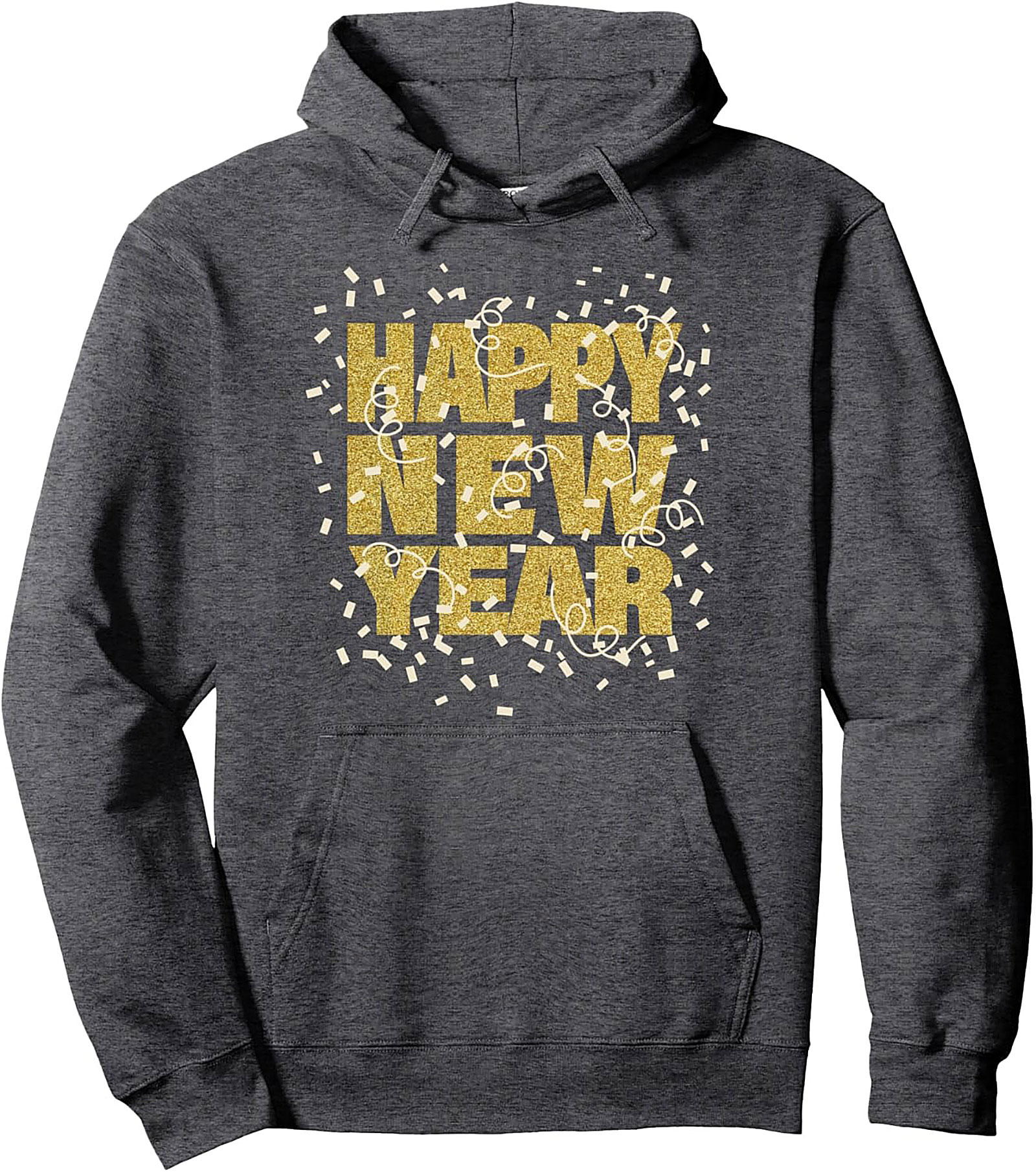 Happy New Year Graphic Hoodie Festive Pullover Cozy Gift