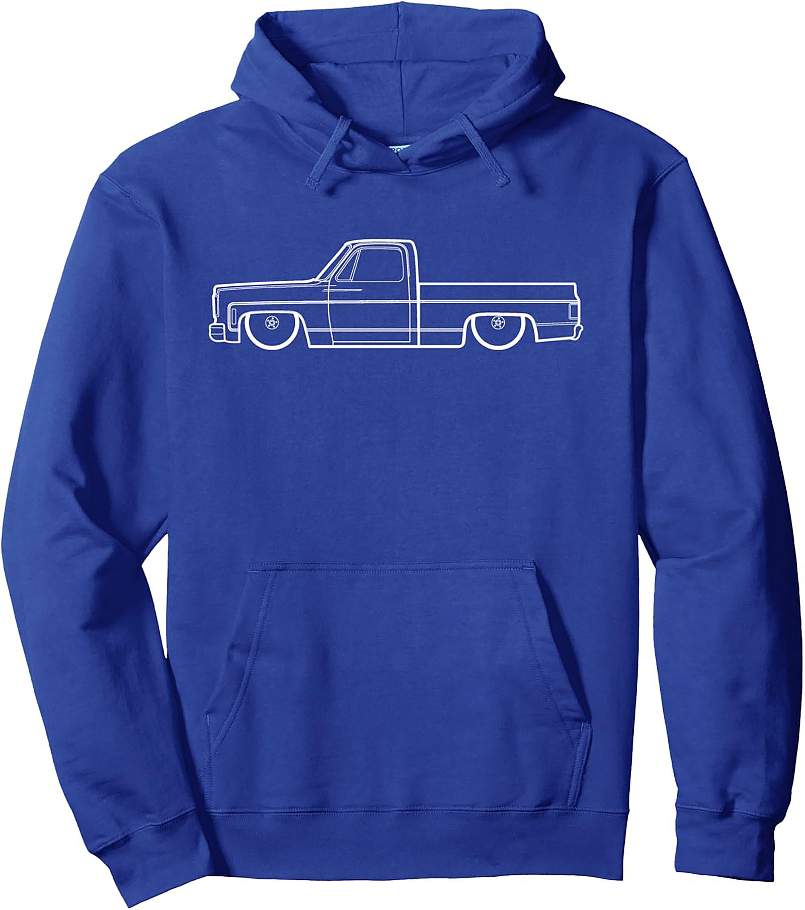 Slammed C10 Blueprint Pullover Hoodie | Classic Truck Enthusiast Gear