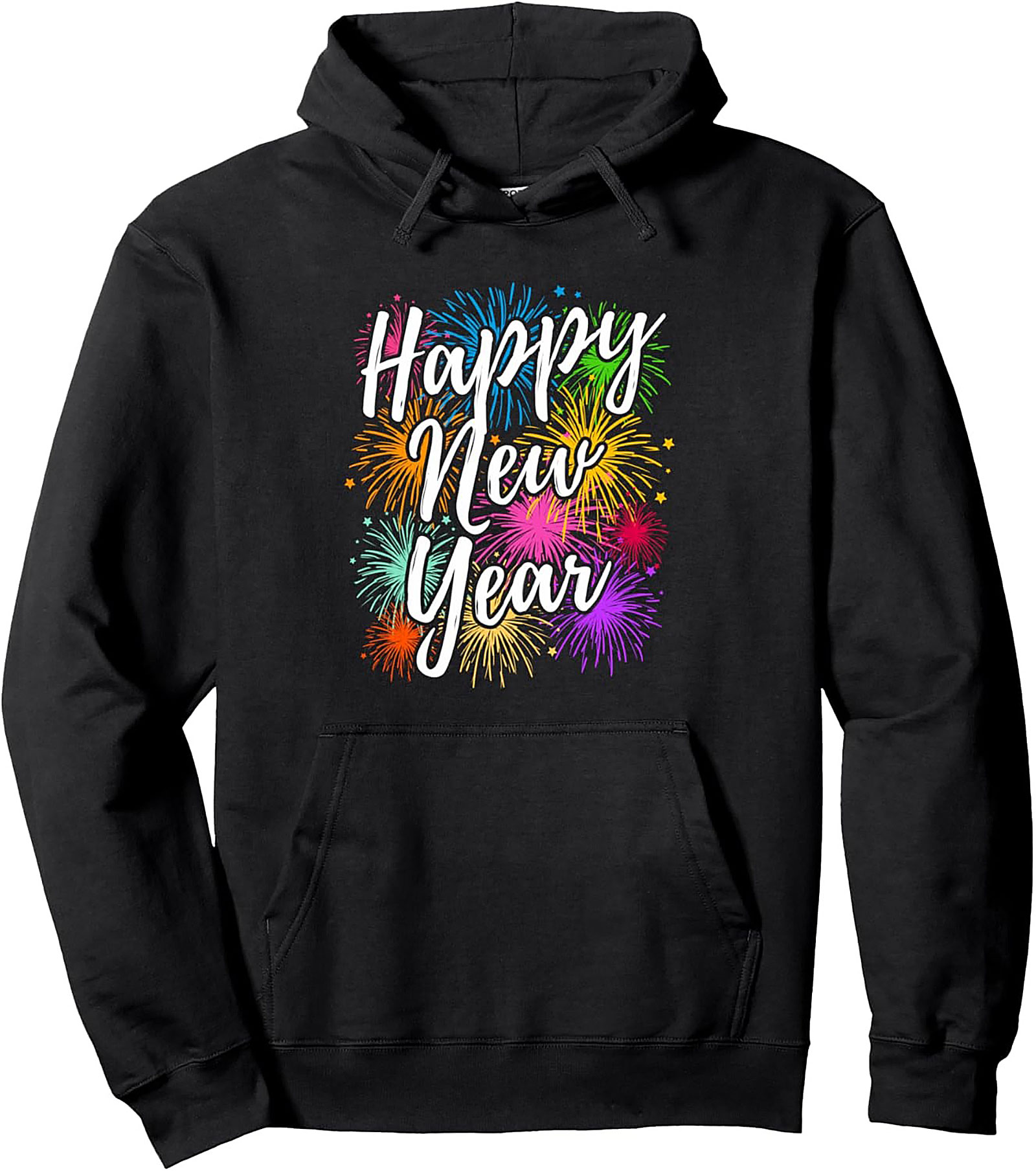 Happy New Year Graphic Hoodie Celebration Pullover