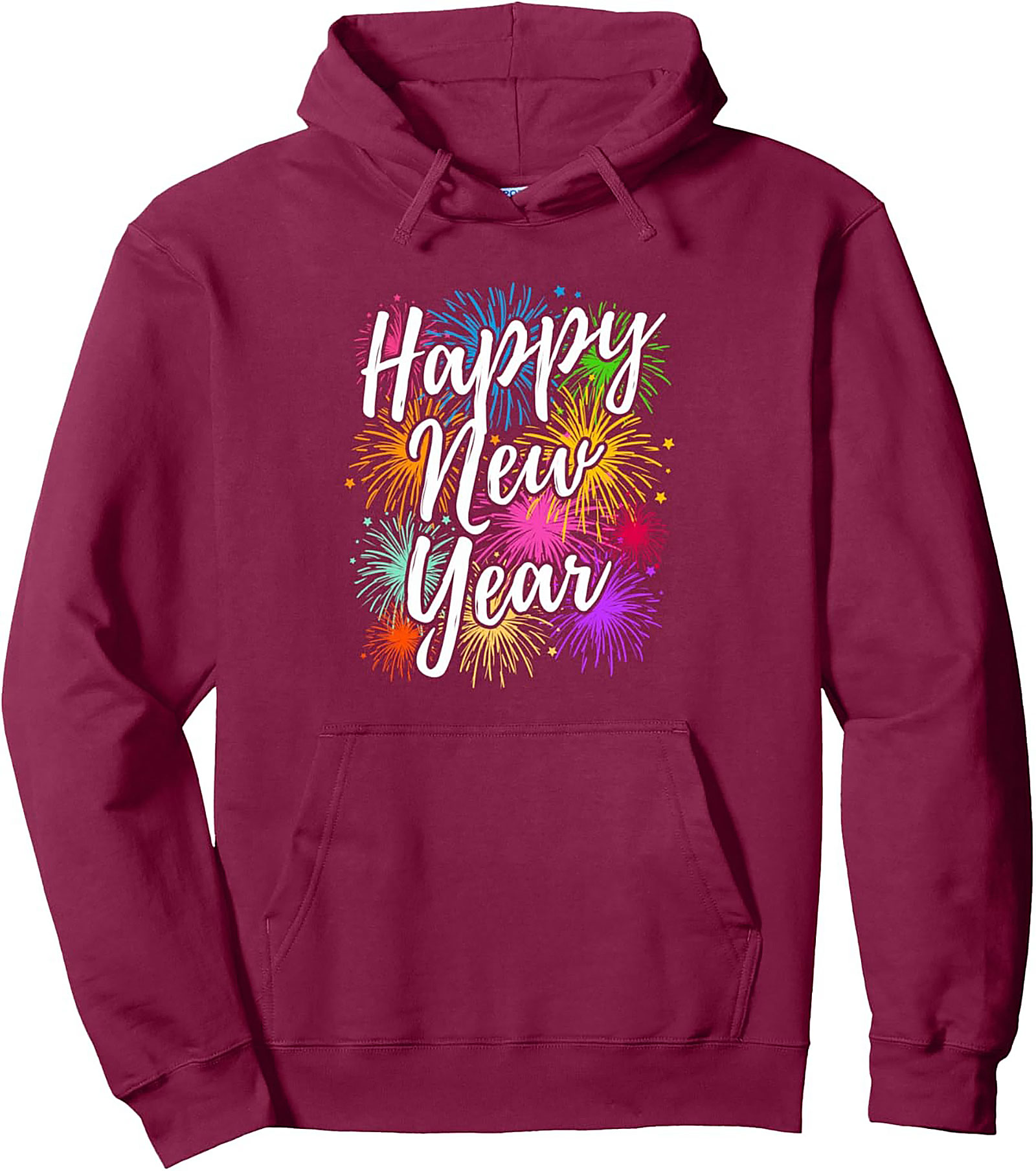 Happy New Year Graphic Hoodie Celebration Pullover