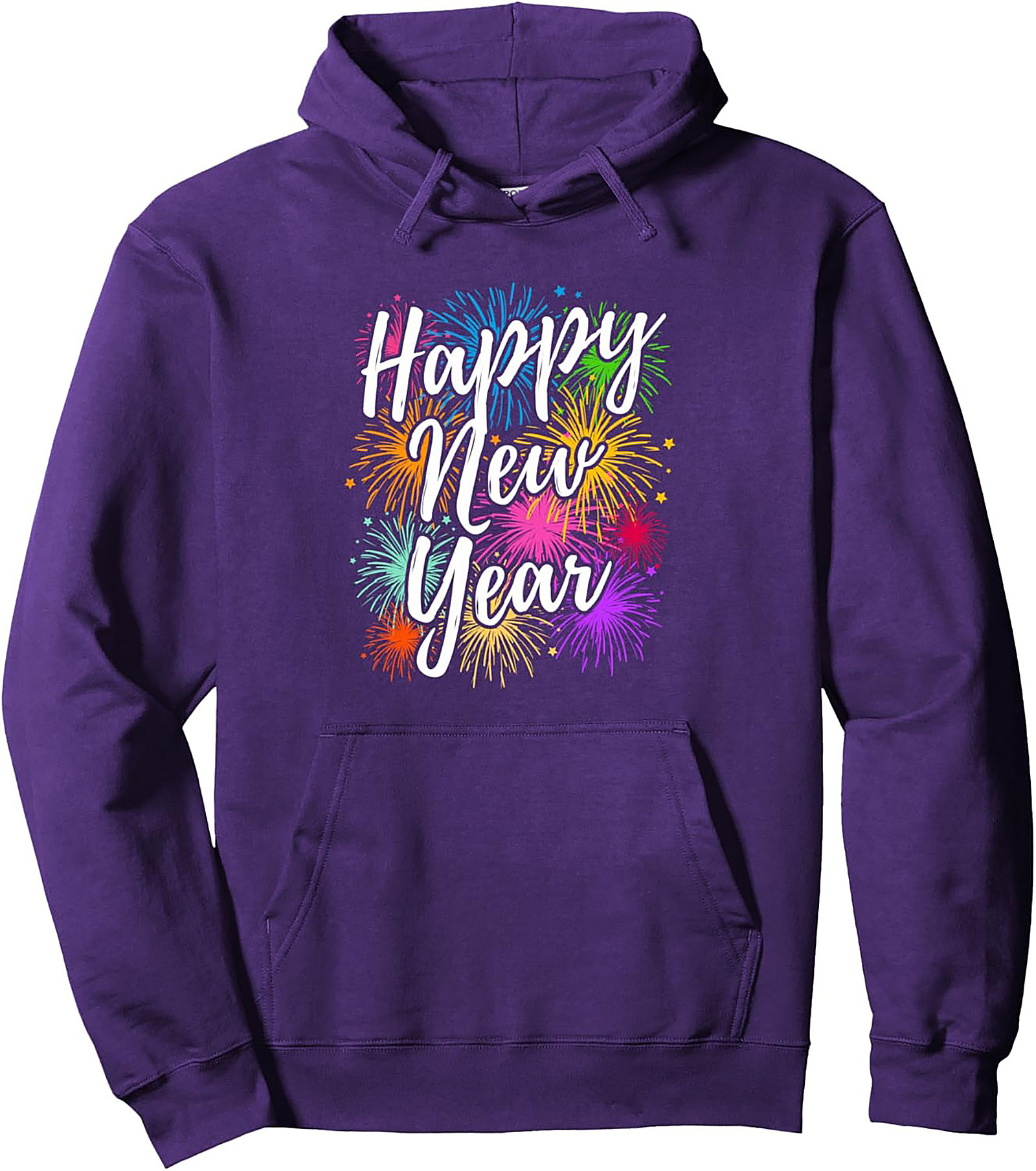 Happy New Year Graphic Hoodie Celebration Pullover