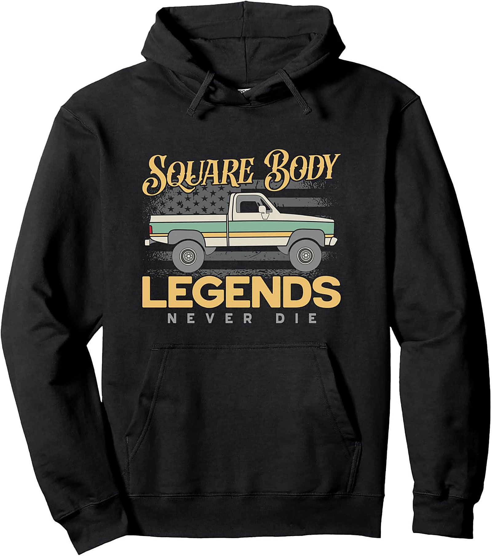 Square Body Legends Never Die Graphic Hoodie