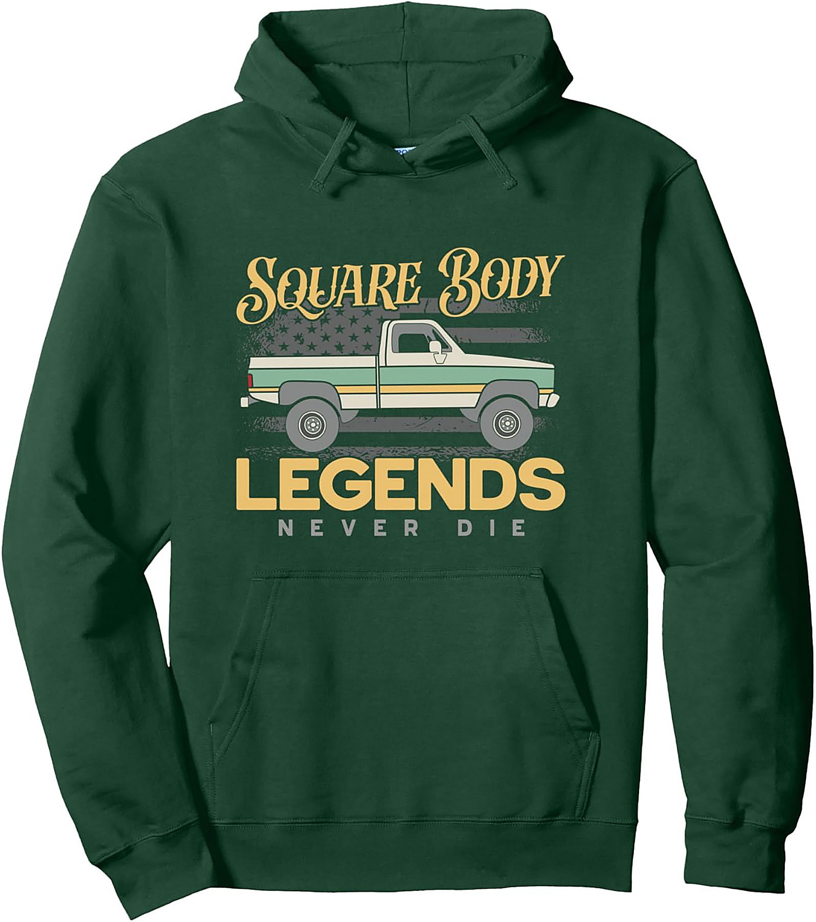 Square Body Legends Never Die Graphic Hoodie