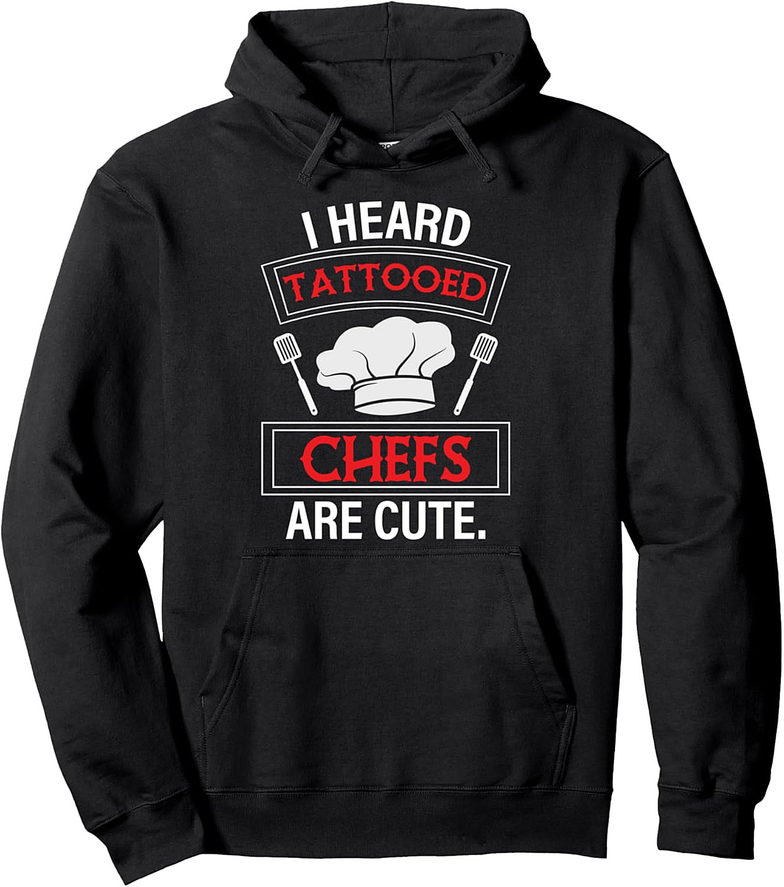 Tattooed Chef Graphic Hoodie Cute Pullover for Cooks