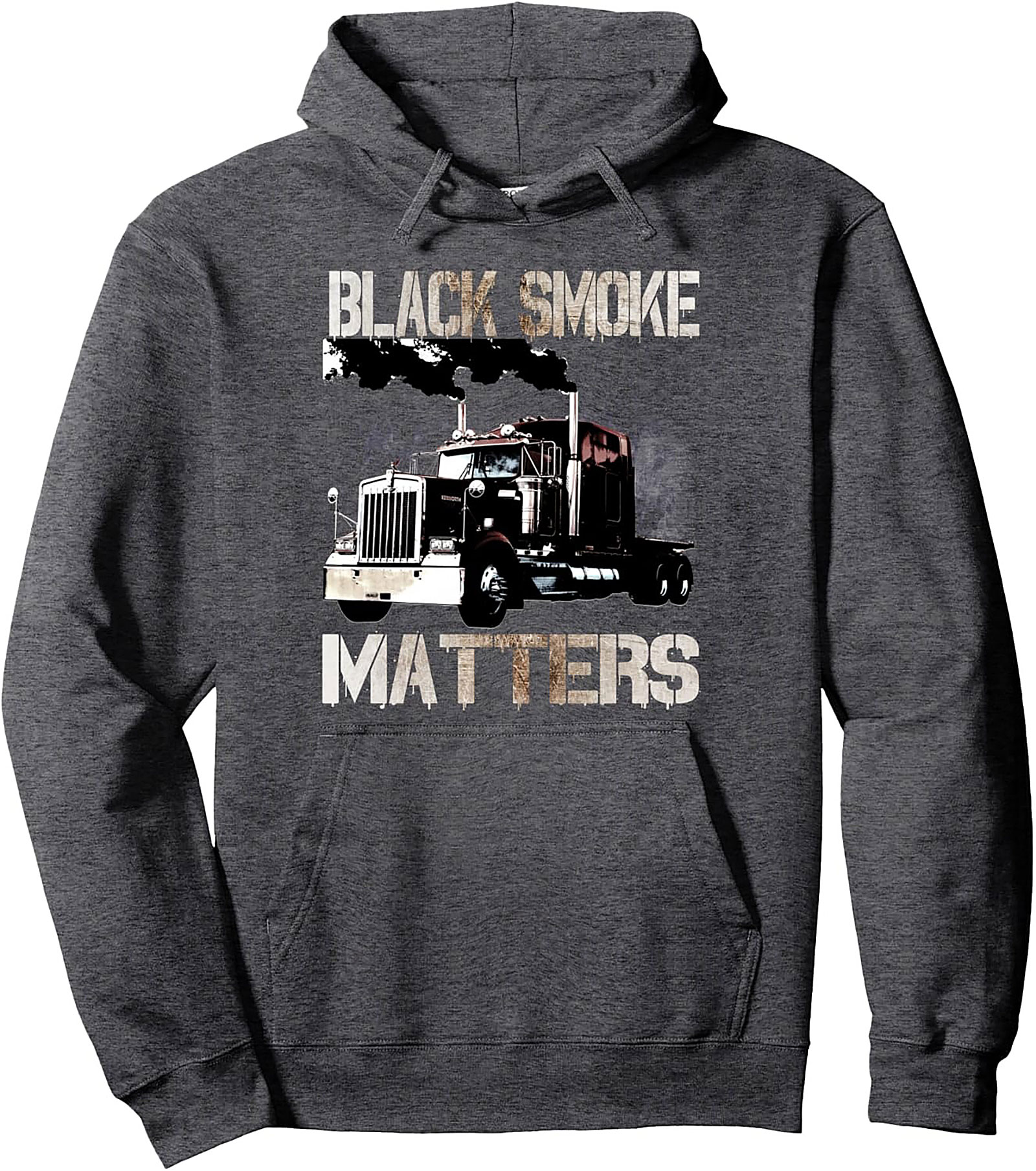 Black Smoke Matters Trucker Pullover Hoodie – Diesel Life Graphic Hoodie