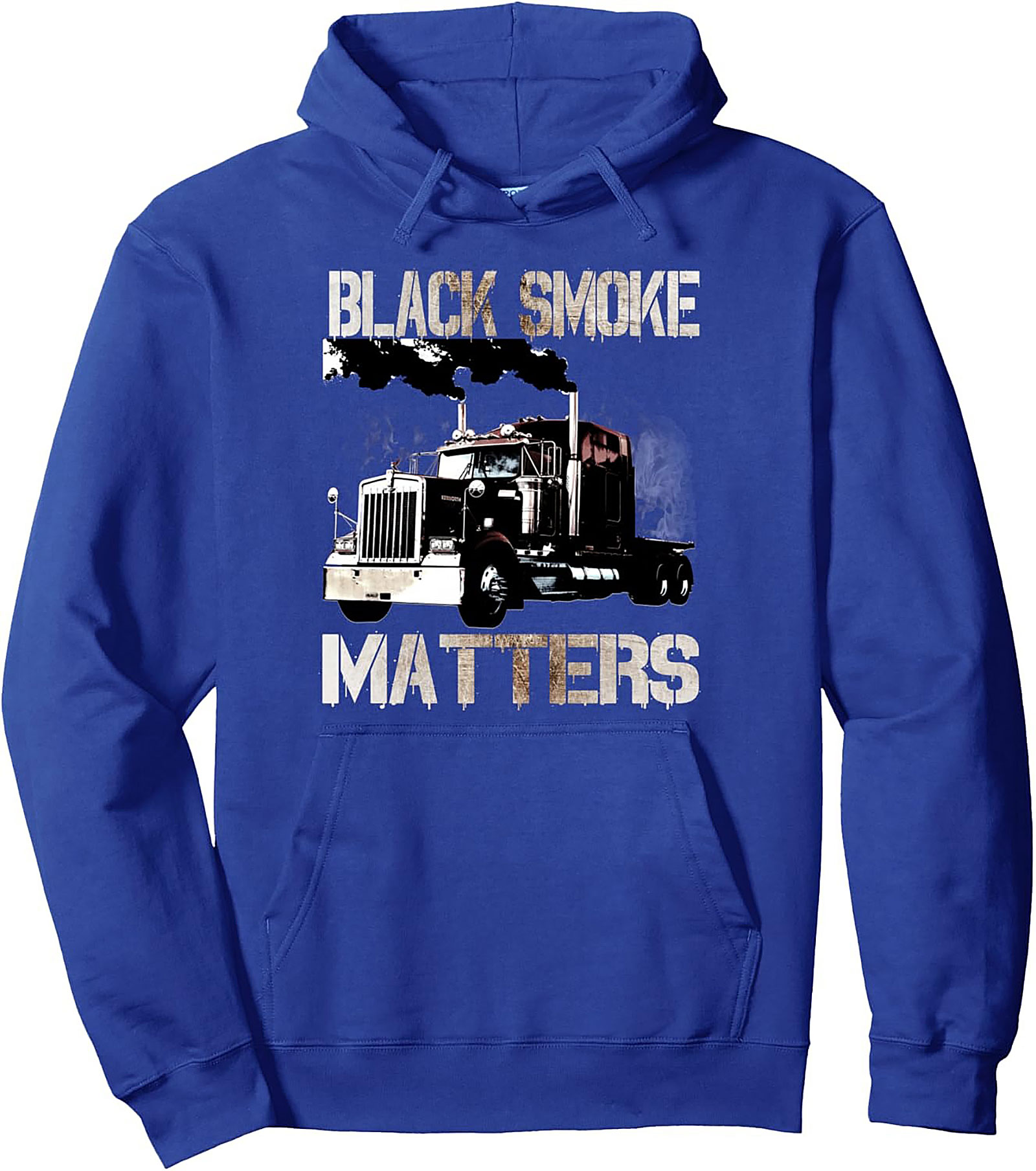 Black Smoke Matters Trucker Pullover Hoodie – Diesel Life Graphic Hoodie