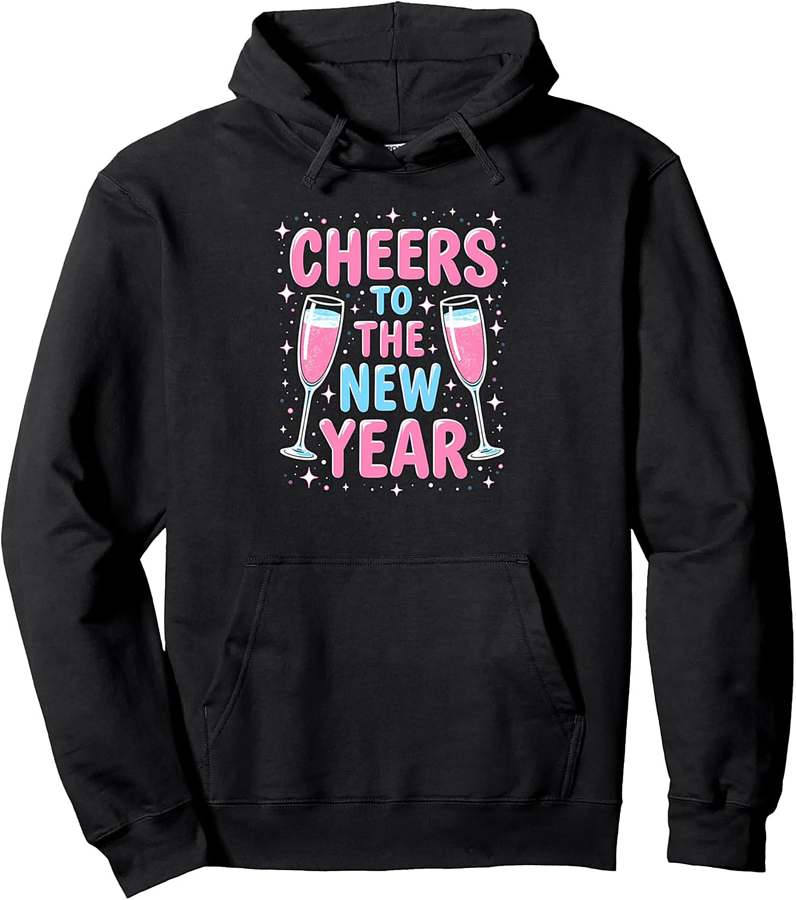 Cheers New Year Celebration Pullover Hoodie Festive Gift