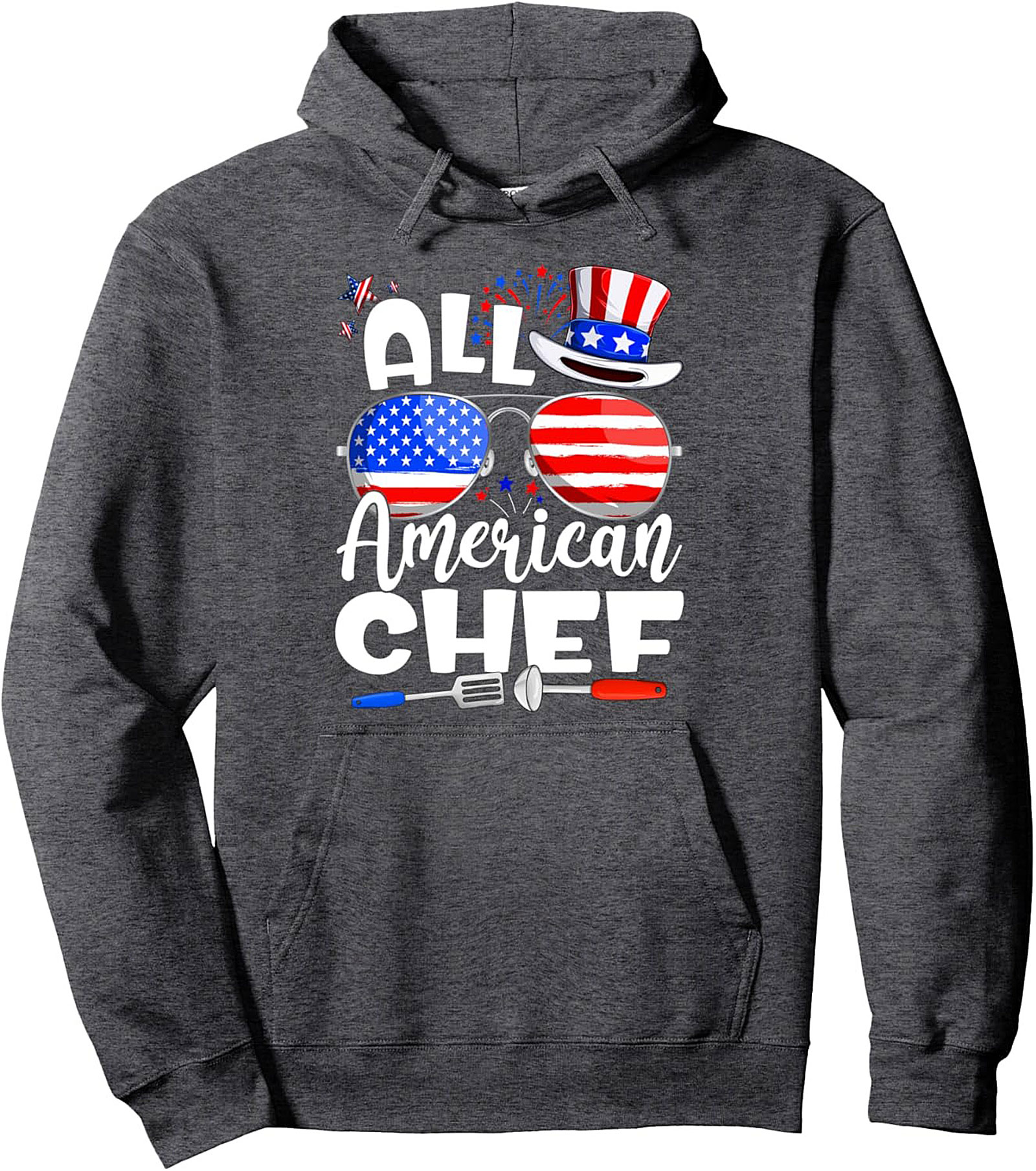 All American Chef Graphic Hoodie Cozy Pullover Gift