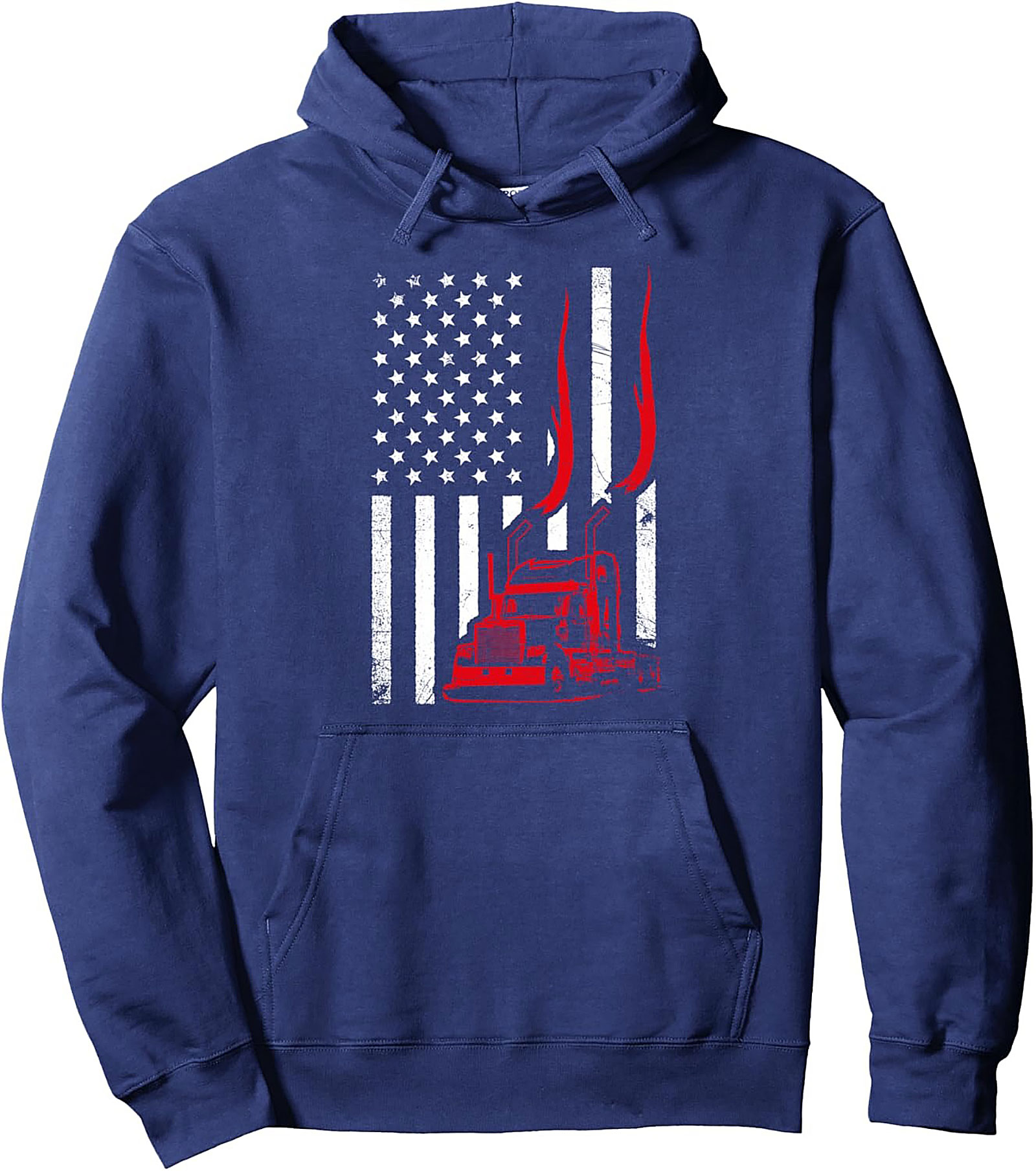 Diesel Power American Flag Trucker Graphic Hoodie