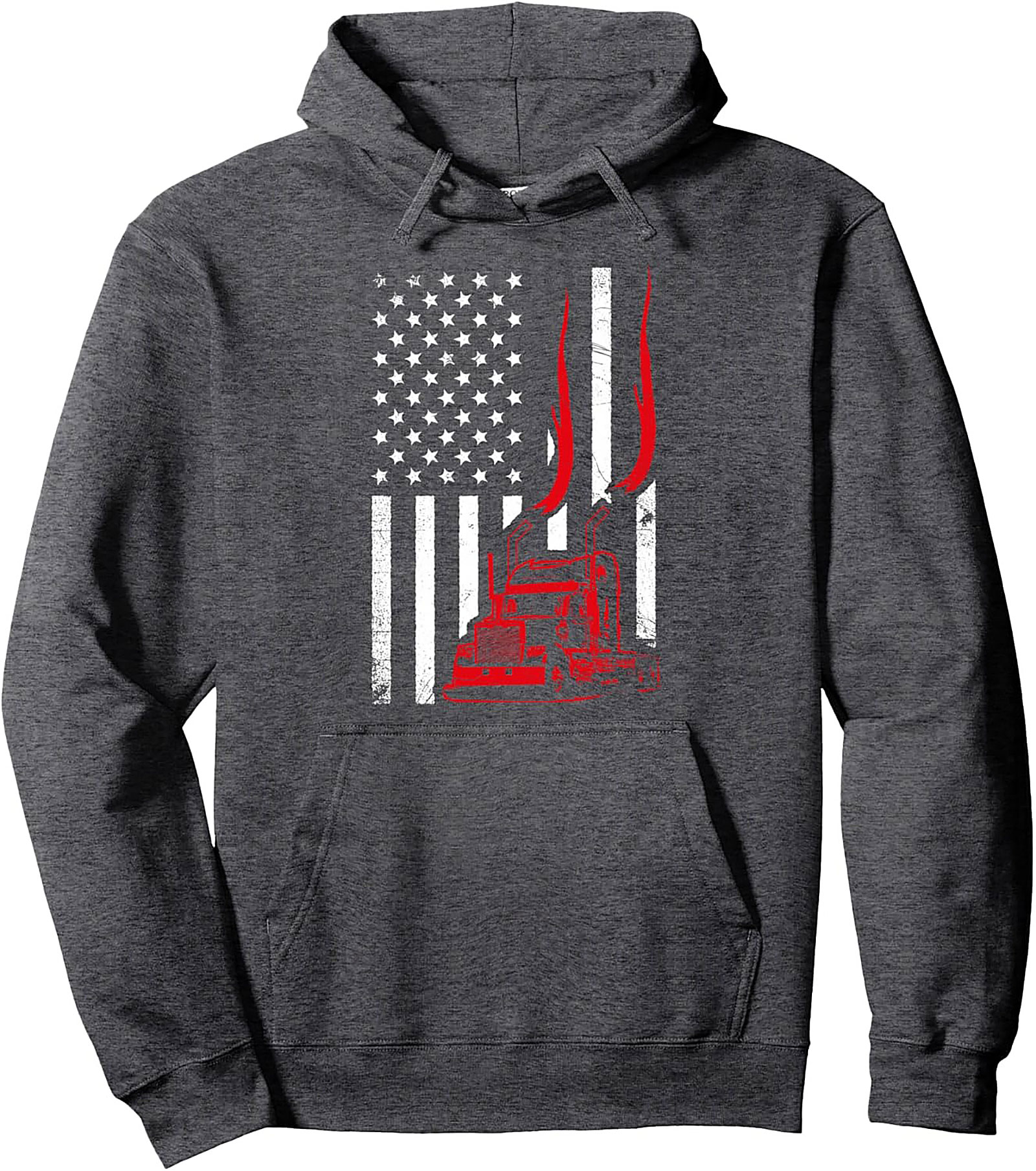 Diesel Power American Flag Trucker Graphic Hoodie