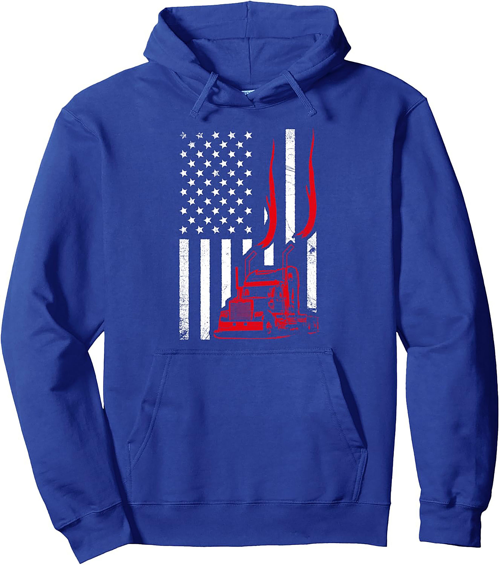 Diesel Power American Flag Trucker Graphic Hoodie
