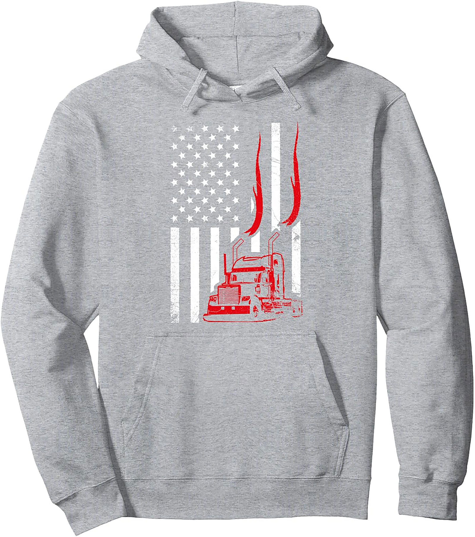 Diesel Power American Flag Trucker Graphic Hoodie