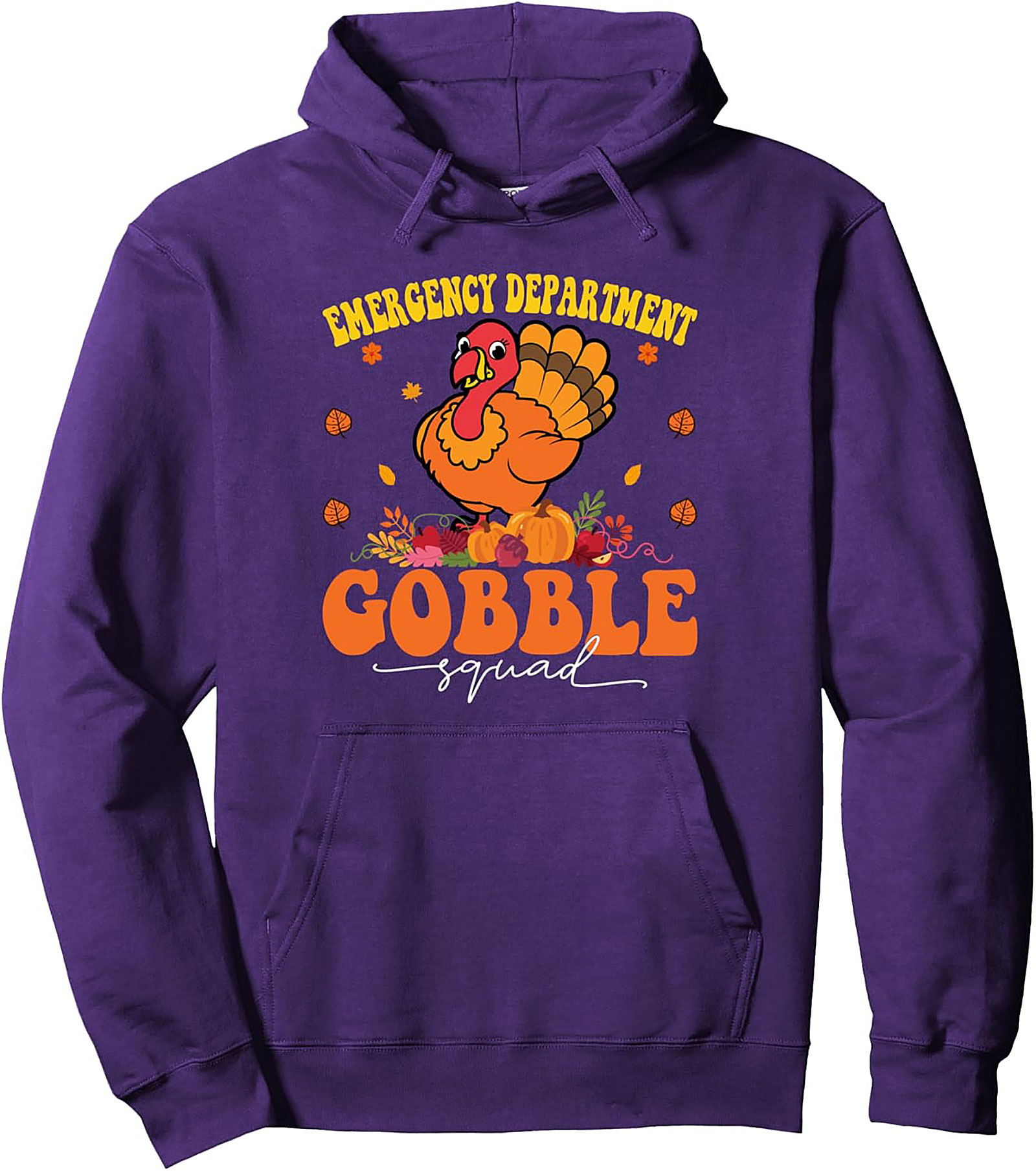 Funny ED Gobble Squad Pullover Hoodie | Thanksgiving Gift