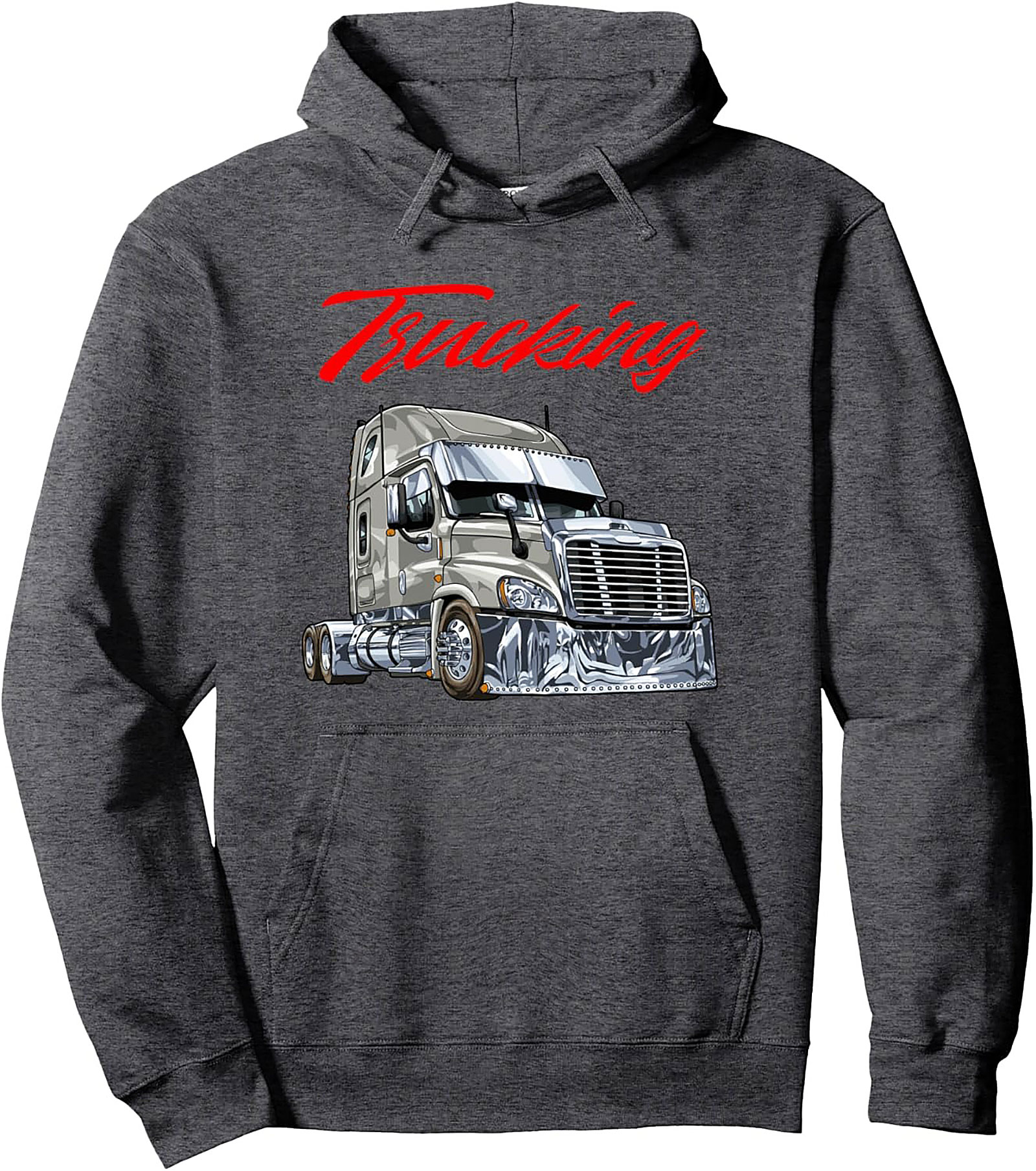 Chrome Big Rig Trucking Pullover Hoodie – Semi Truck Driver Graphic