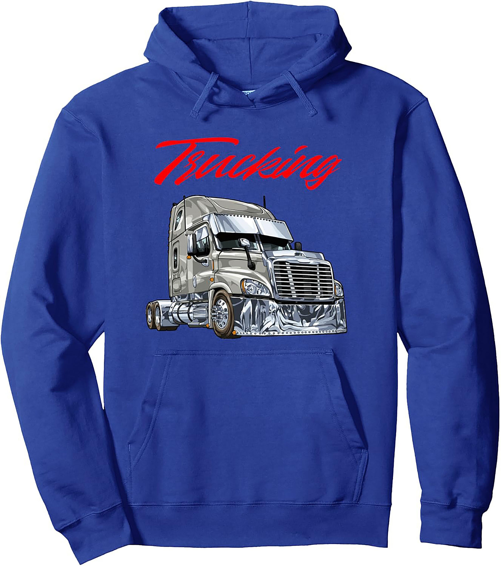 Chrome Big Rig Trucking Pullover Hoodie – Semi Truck Driver Graphic