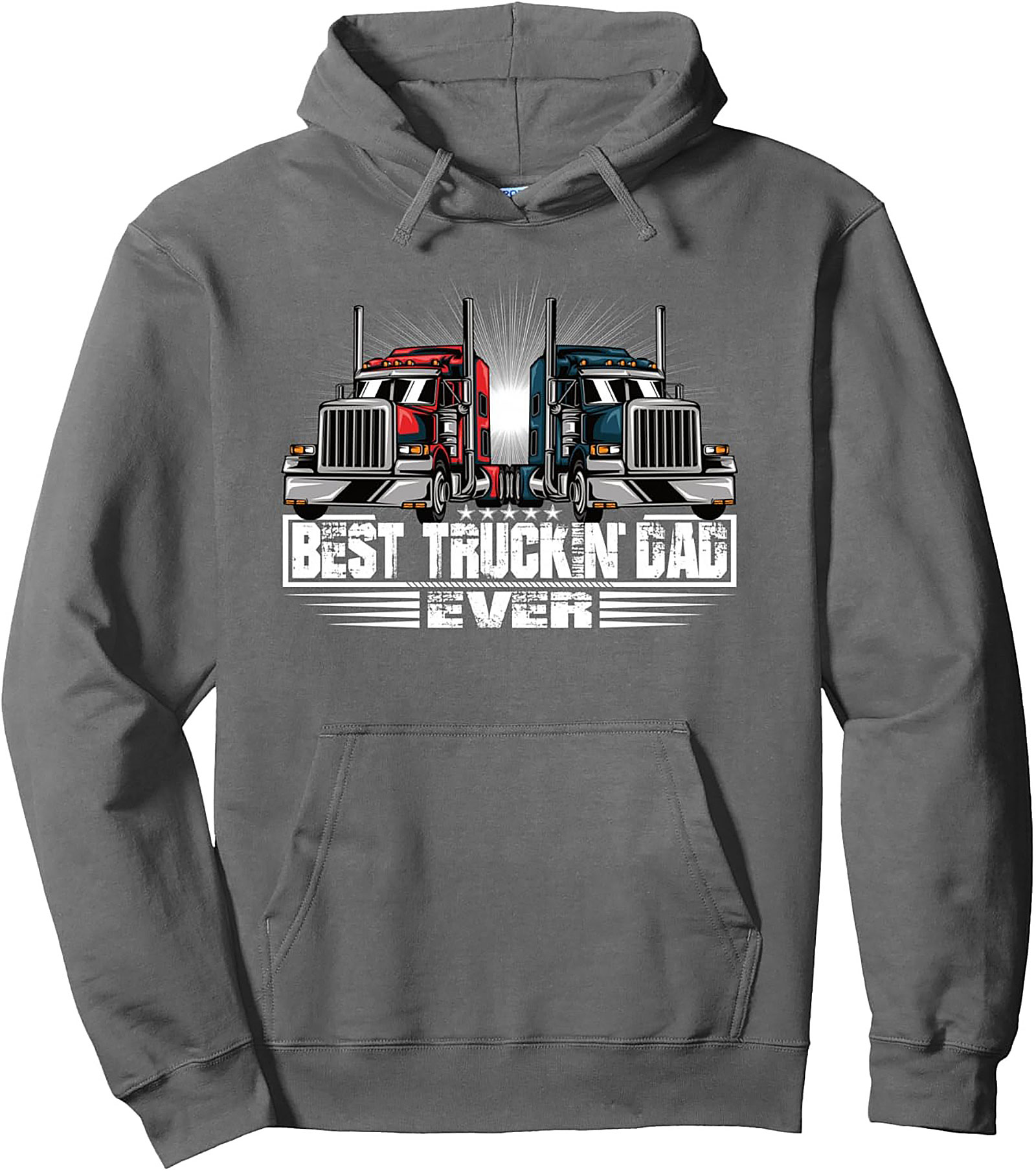 Best Truckin' Dad Ever Trucker Dad Graphic Hoodie