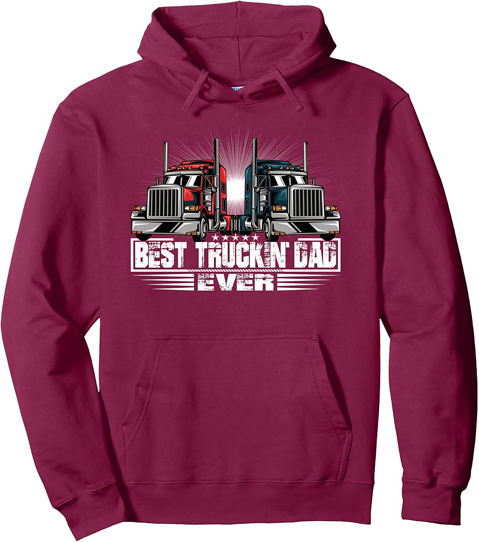 Best Truckin' Dad Ever Trucker Dad Graphic Hoodie