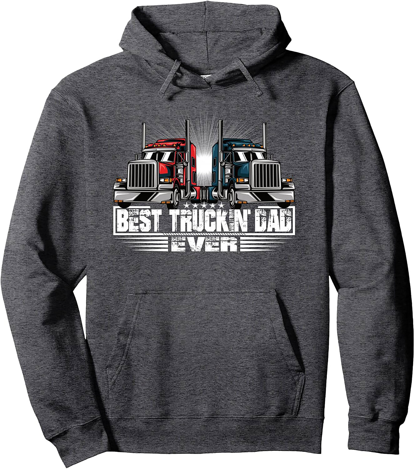 Best Truckin' Dad Ever Trucker Dad Graphic Hoodie