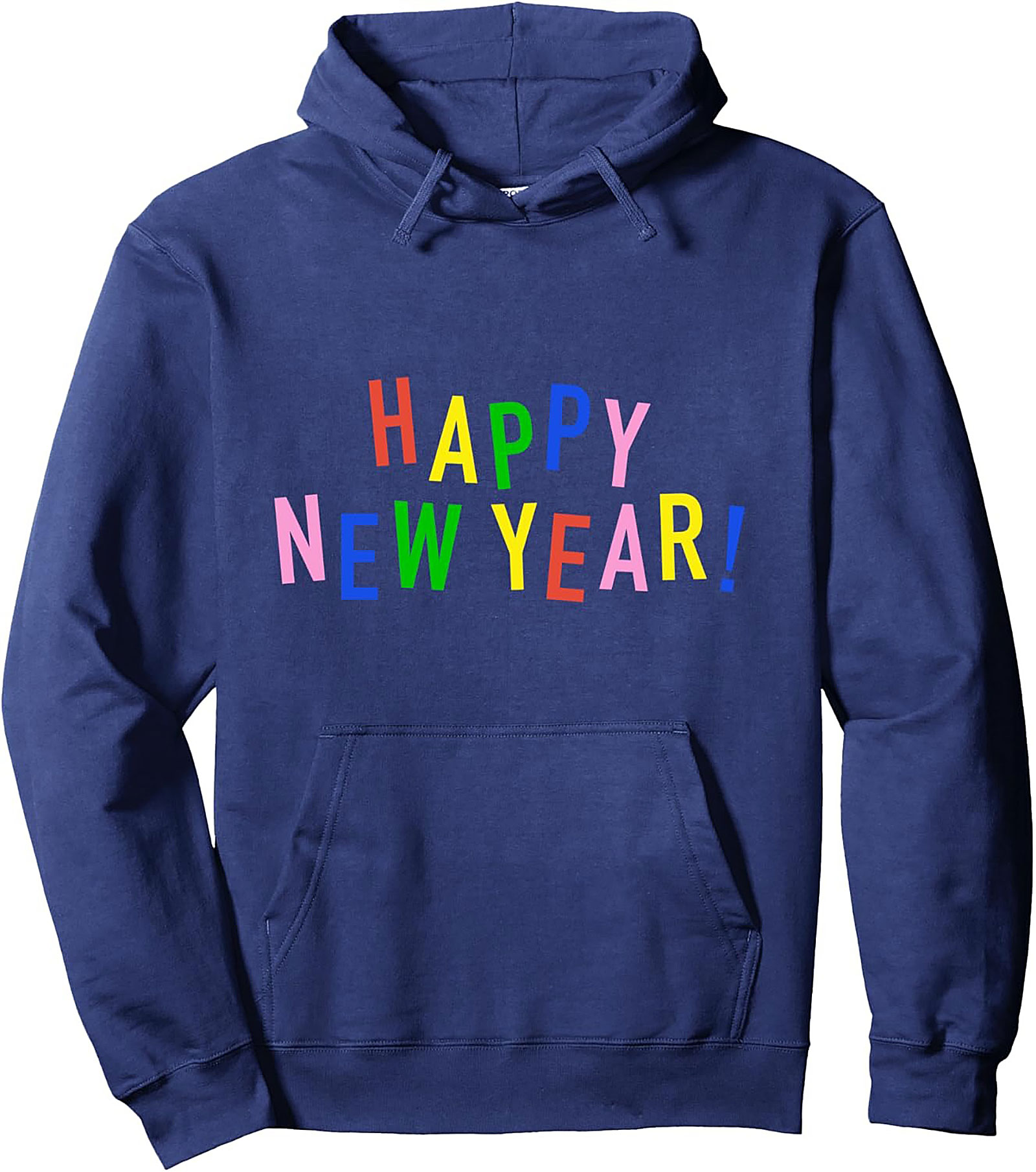Vibrant Happy New Year Pullover Hoodie Festive Graphic