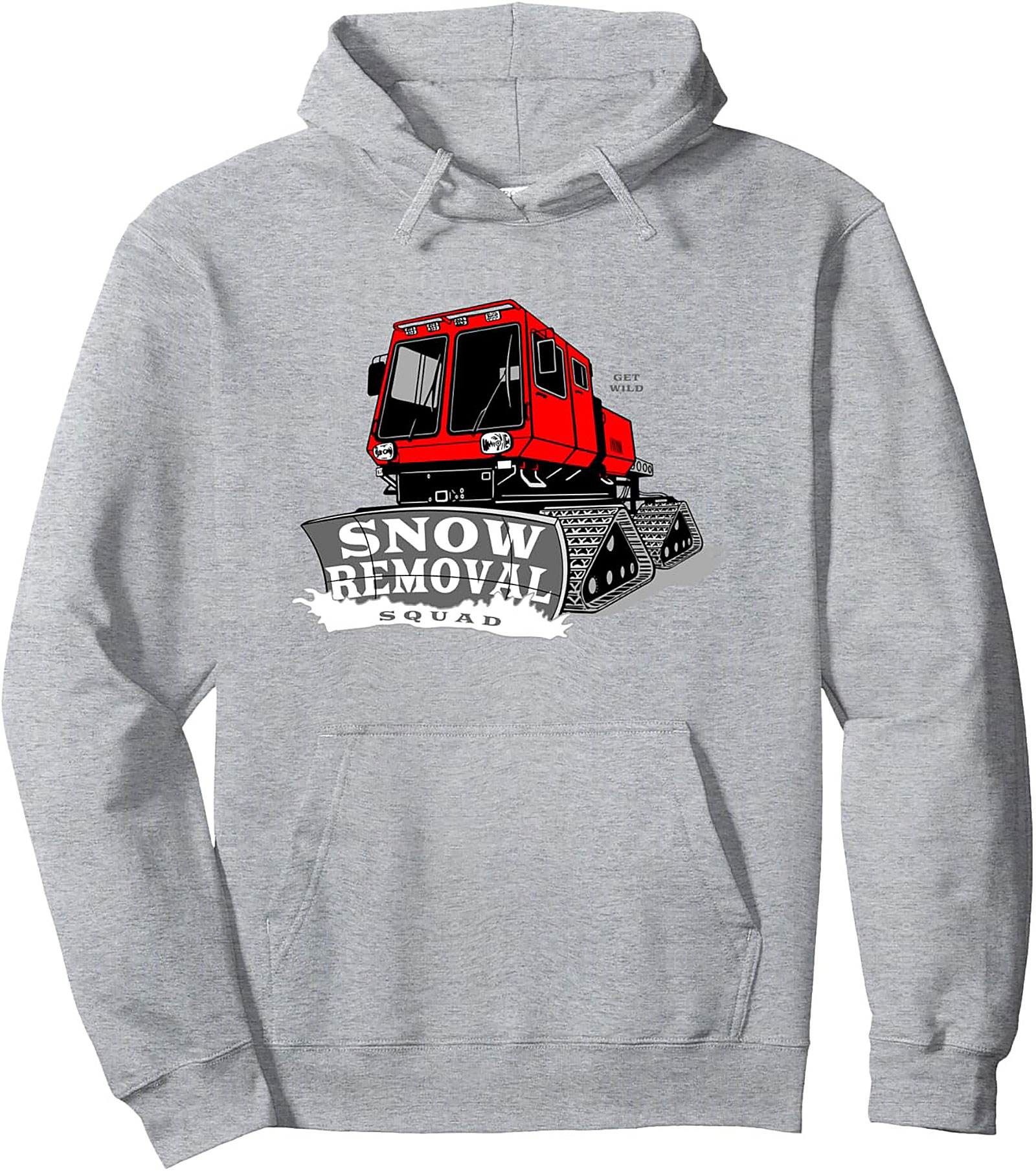 Snow Removal Squad Graphic Hoodie: Heavy Equipment Snowcat Pullover