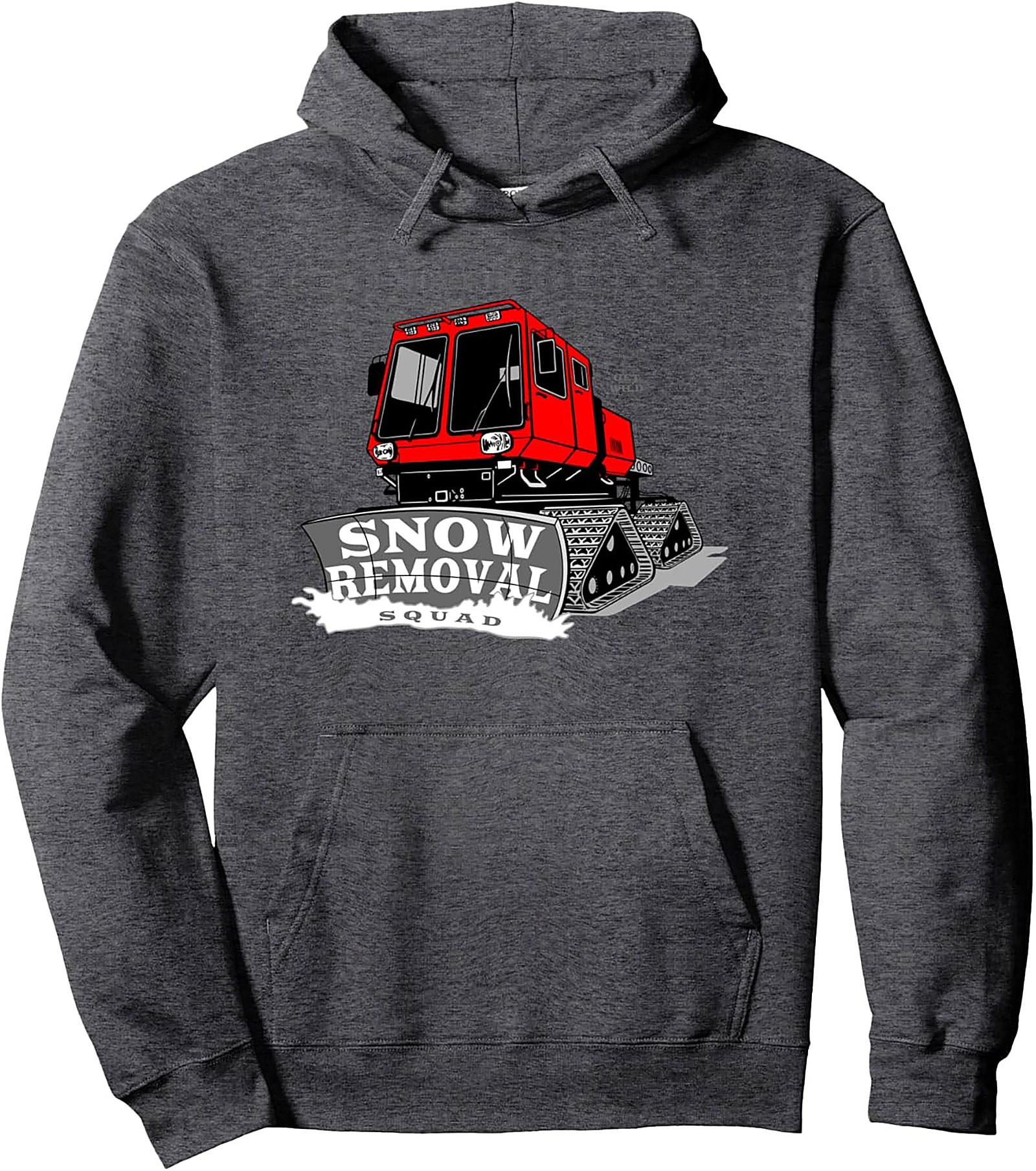 Snow Removal Squad Graphic Hoodie: Heavy Equipment Snowcat Pullover