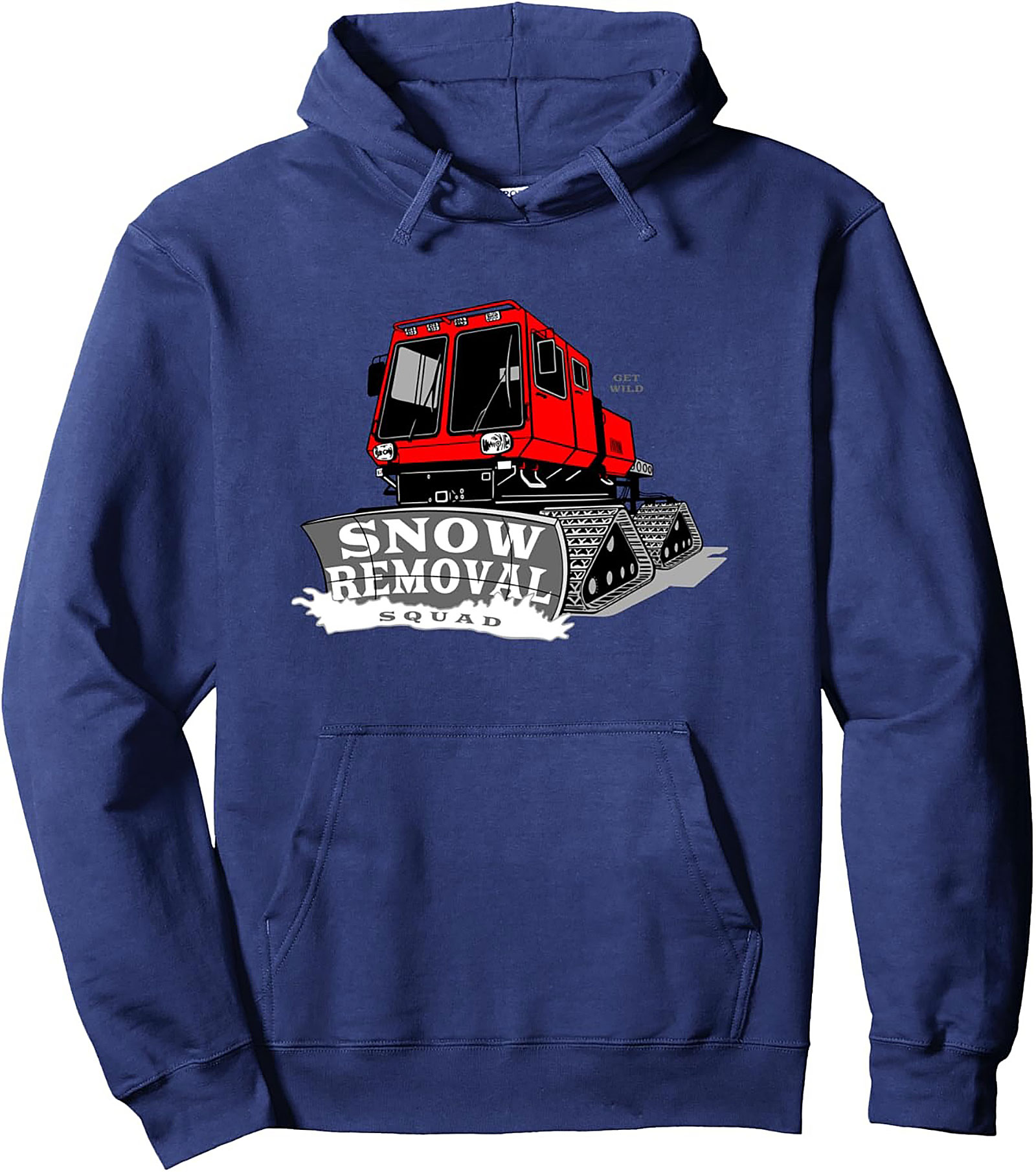 Snow Removal Squad Graphic Hoodie: Heavy Equipment Snowcat Pullover