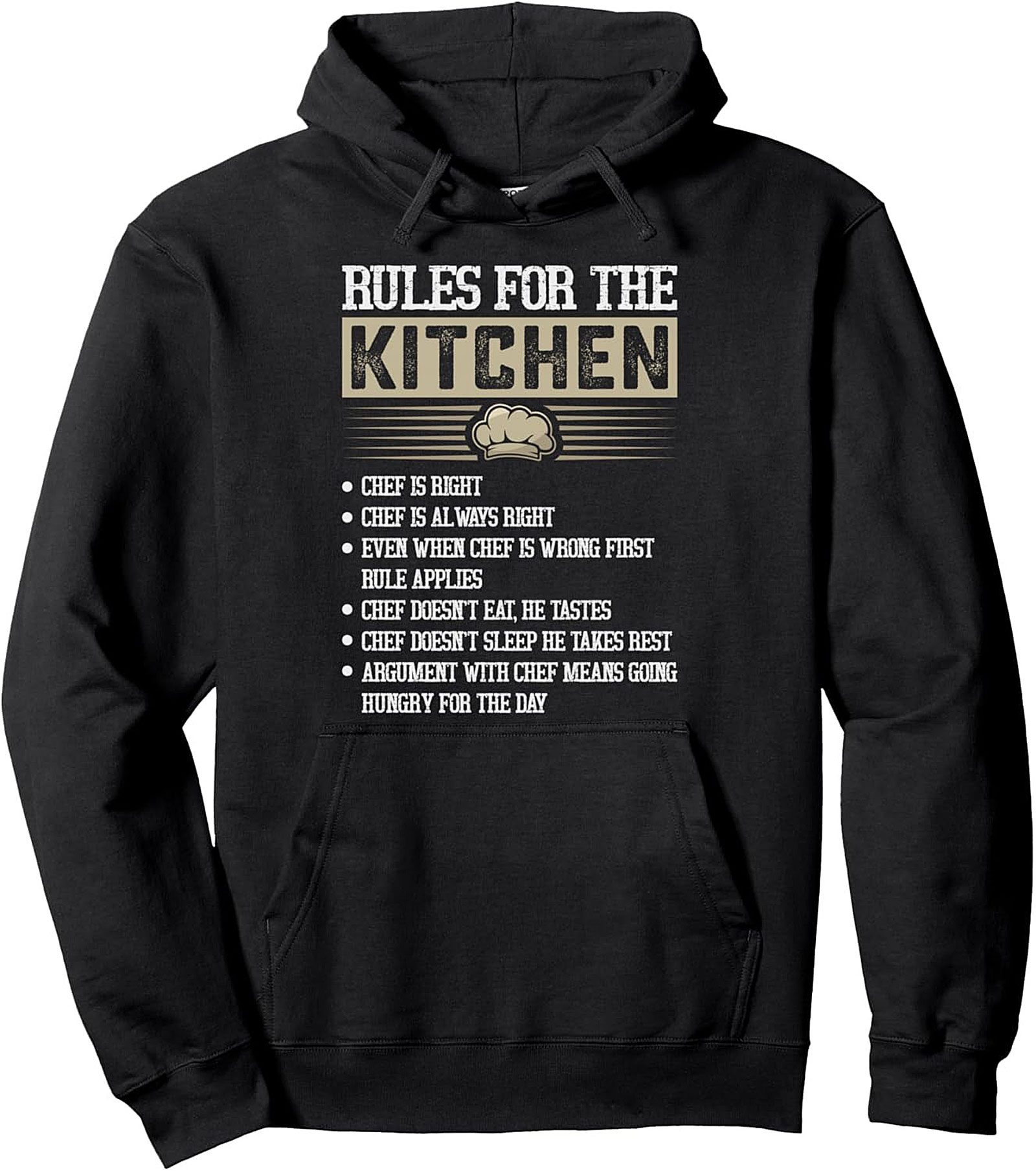 Funny Chef Rules Pullover Hoodie Kitchen Boss Gift Idea