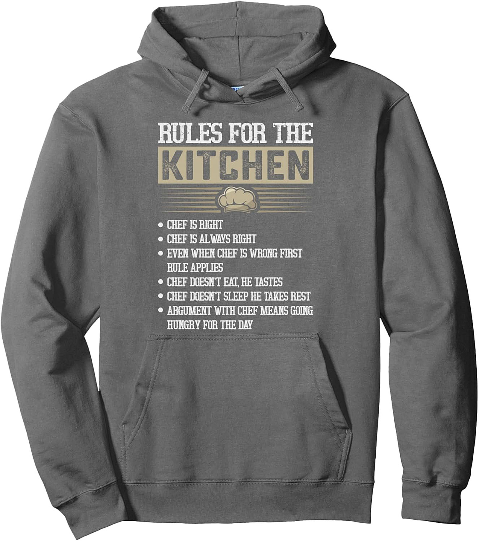 Funny Chef Rules Pullover Hoodie Kitchen Boss Gift Idea