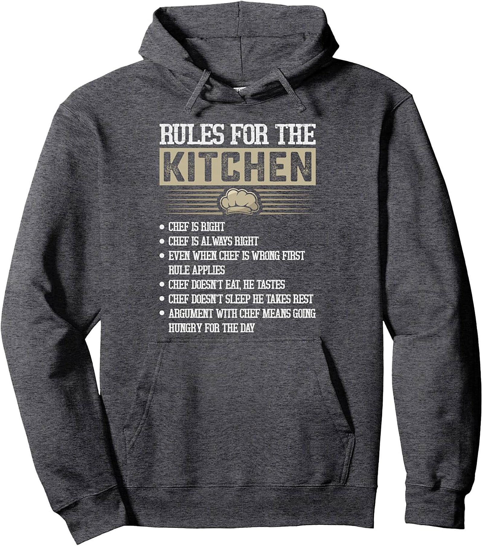 Funny Chef Rules Pullover Hoodie Kitchen Boss Gift Idea