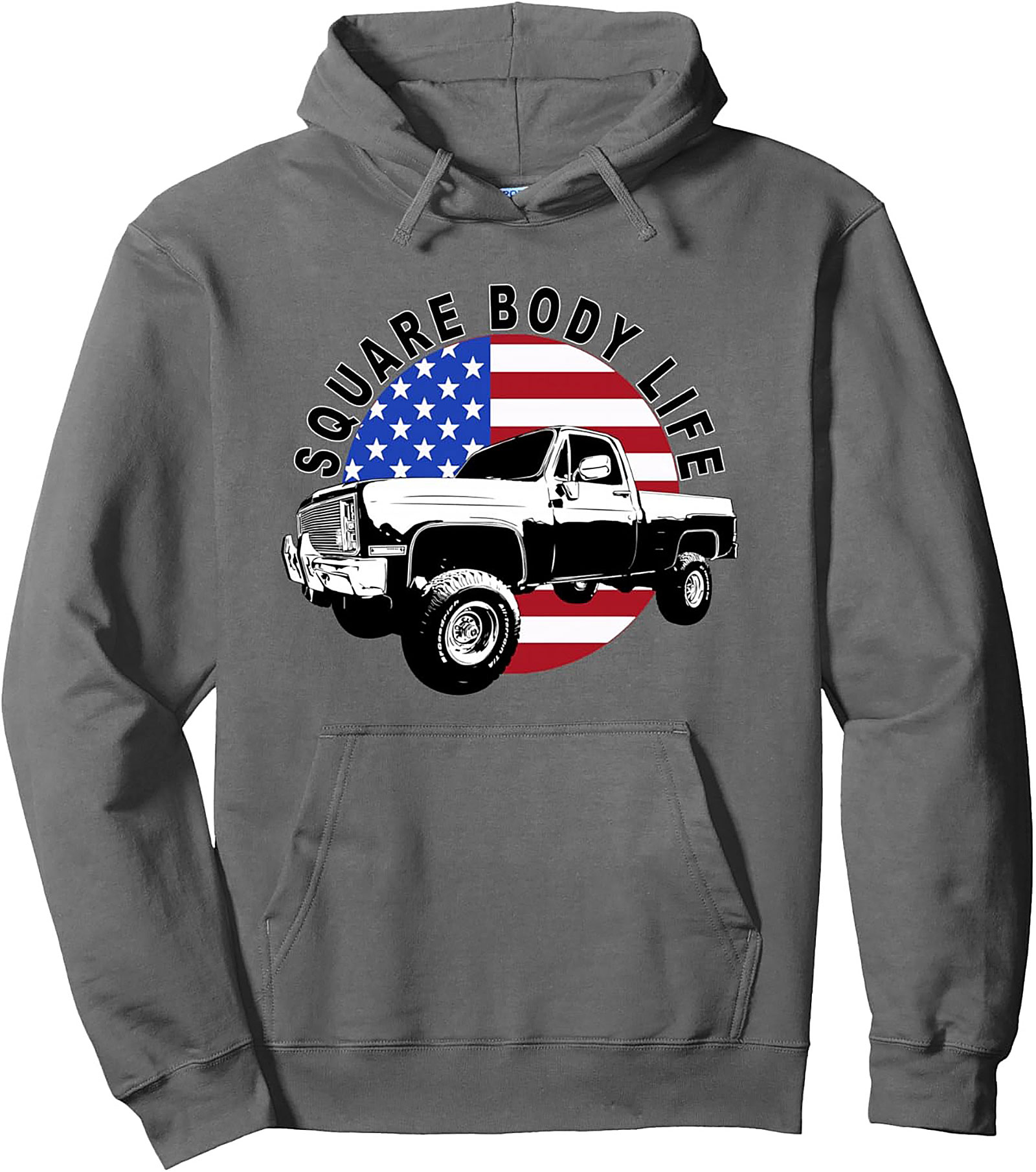 Square Body Truck Pullover Hoodie | Vintage American Pickup Life