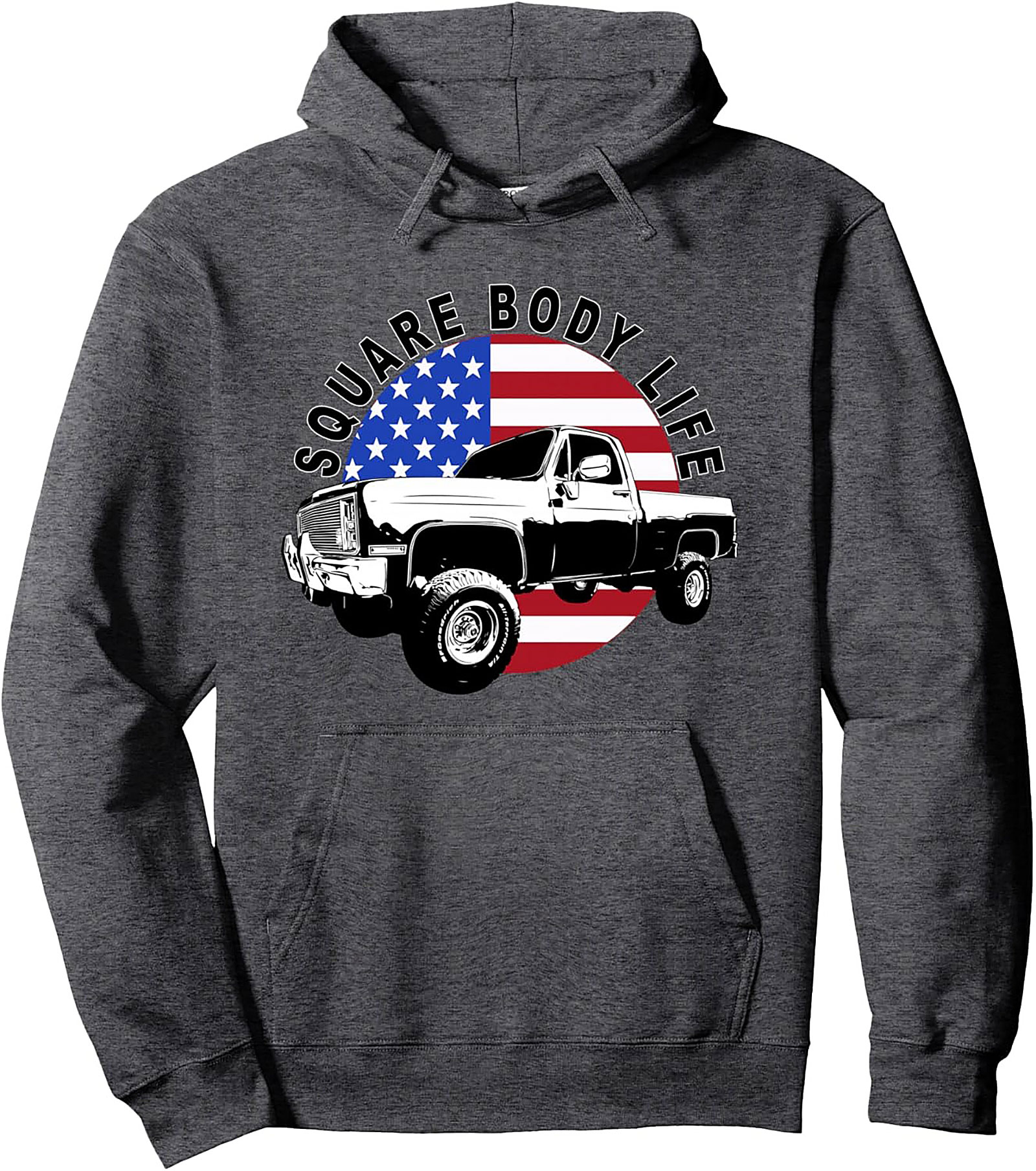 Square Body Truck Pullover Hoodie | Vintage American Pickup Life