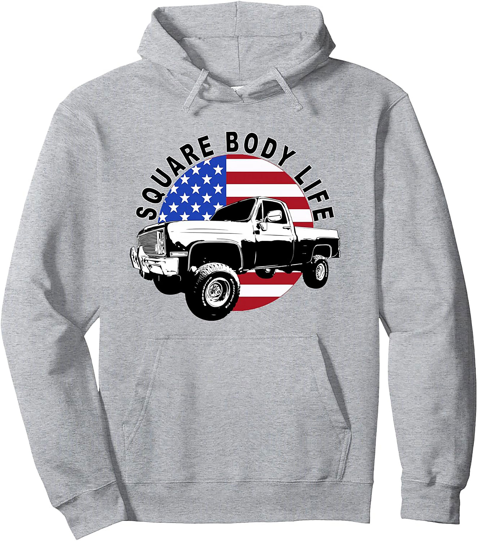 Square Body Truck Pullover Hoodie | Vintage American Pickup Life
