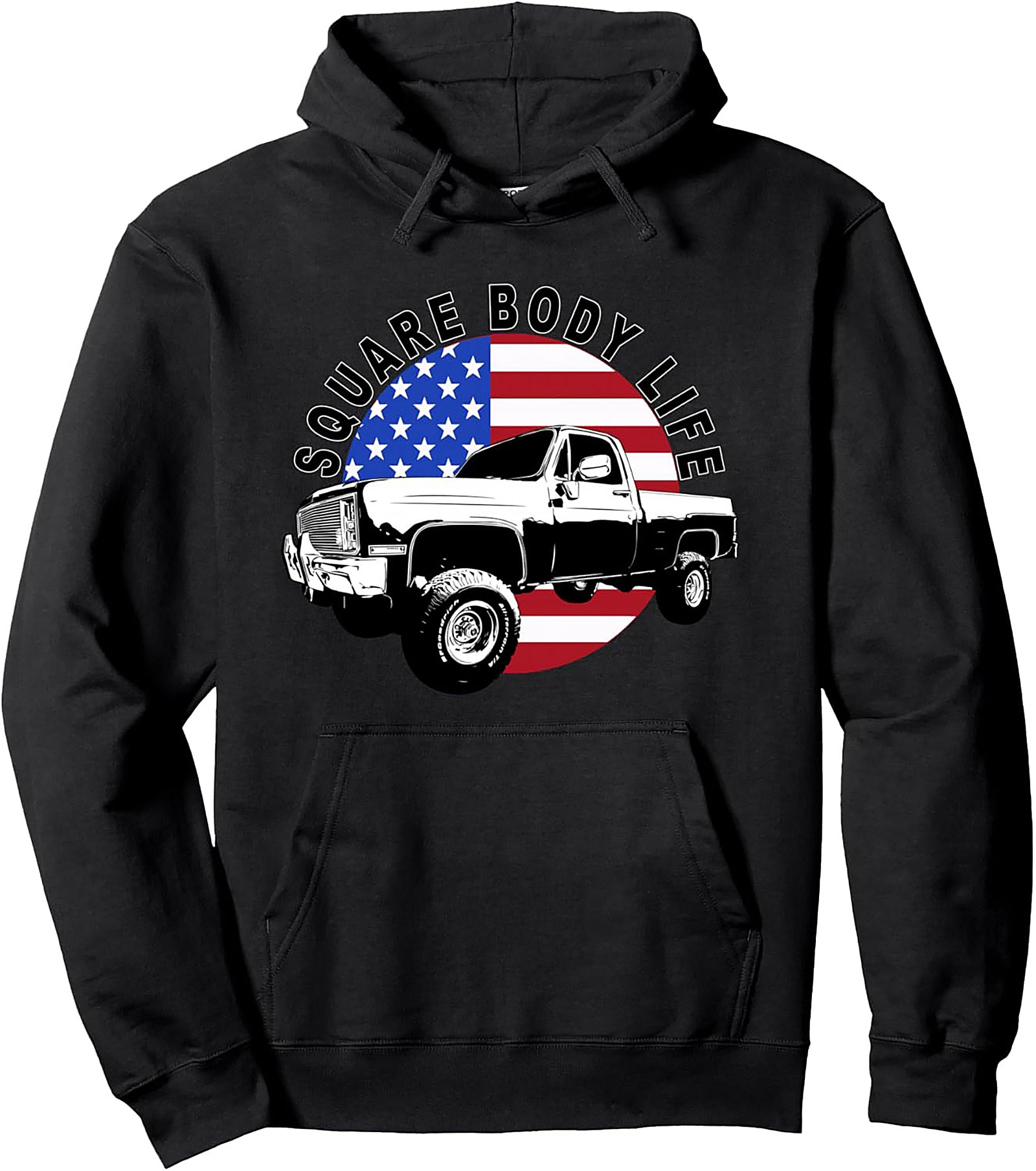 Square Body Truck Pullover Hoodie | Vintage American Pickup Life