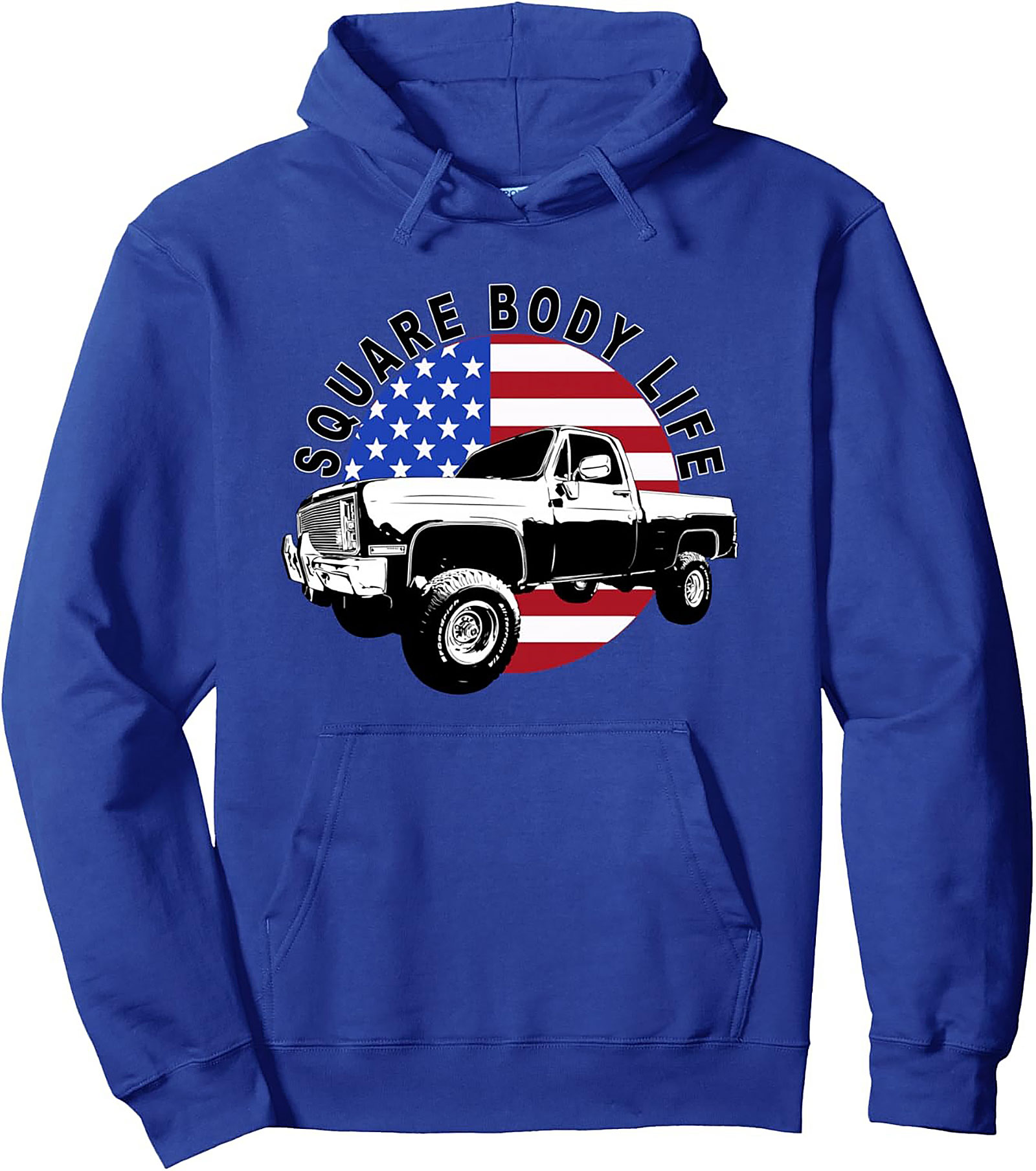 Square Body Truck Pullover Hoodie | Vintage American Pickup Life
