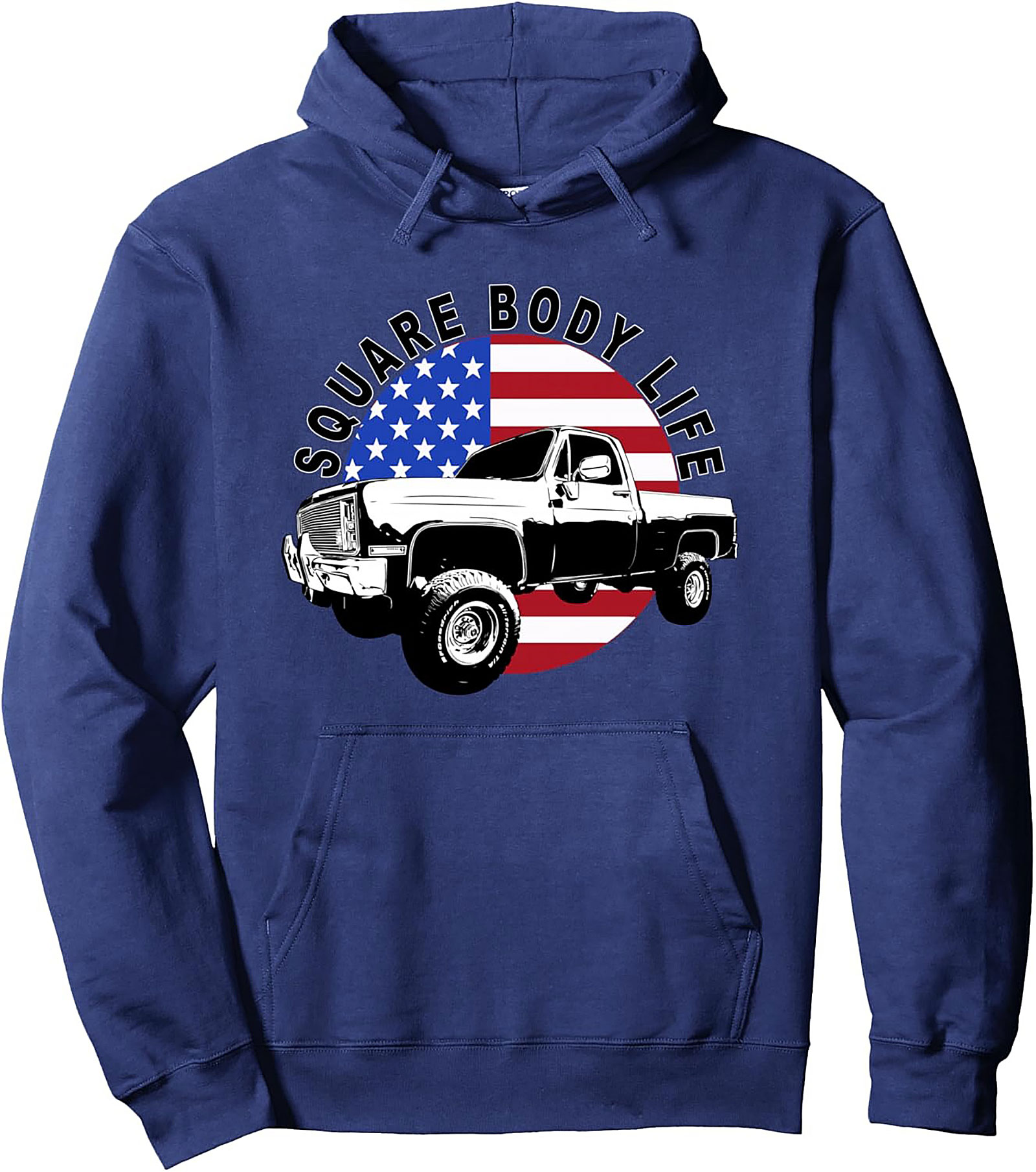 Square Body Truck Pullover Hoodie | Vintage American Pickup Life