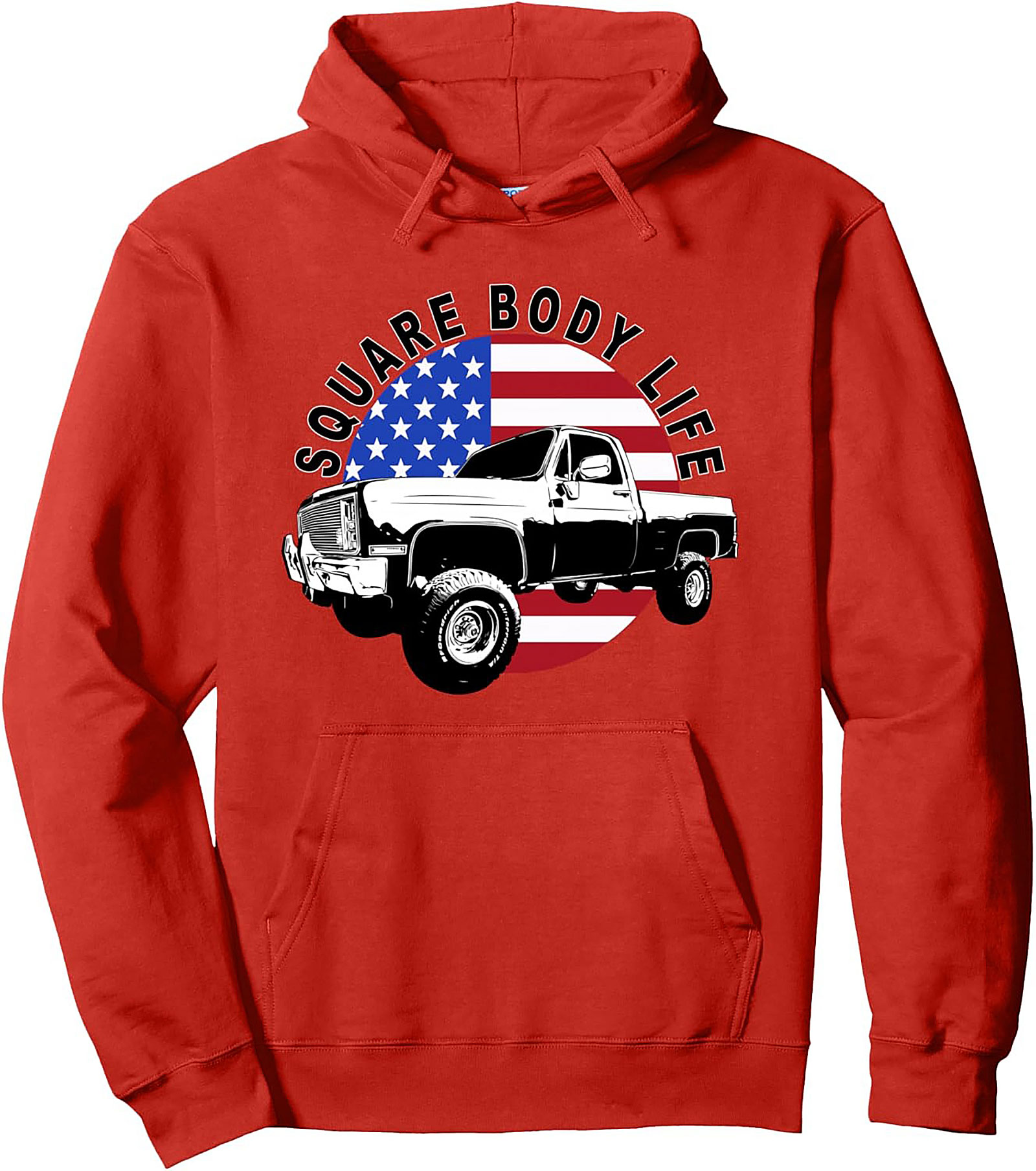 Square Body Truck Pullover Hoodie | Vintage American Pickup Life