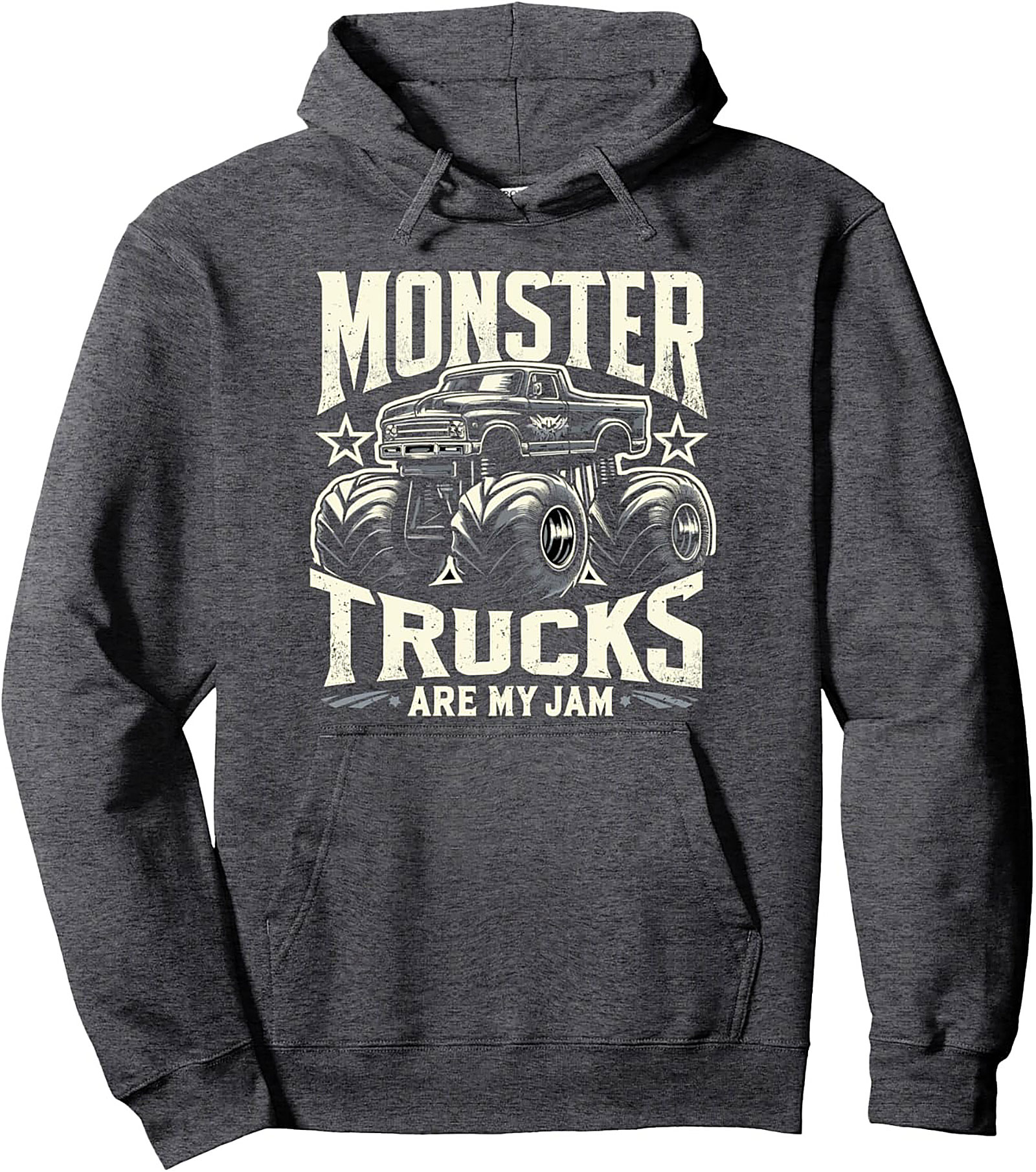Monster Trucks Are My Jam Vintage Graphic Pullover Hoodie