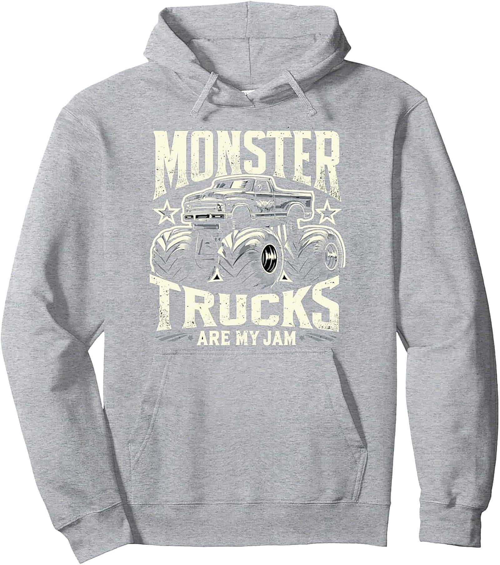 Monster Trucks Are My Jam Vintage Graphic Pullover Hoodie
