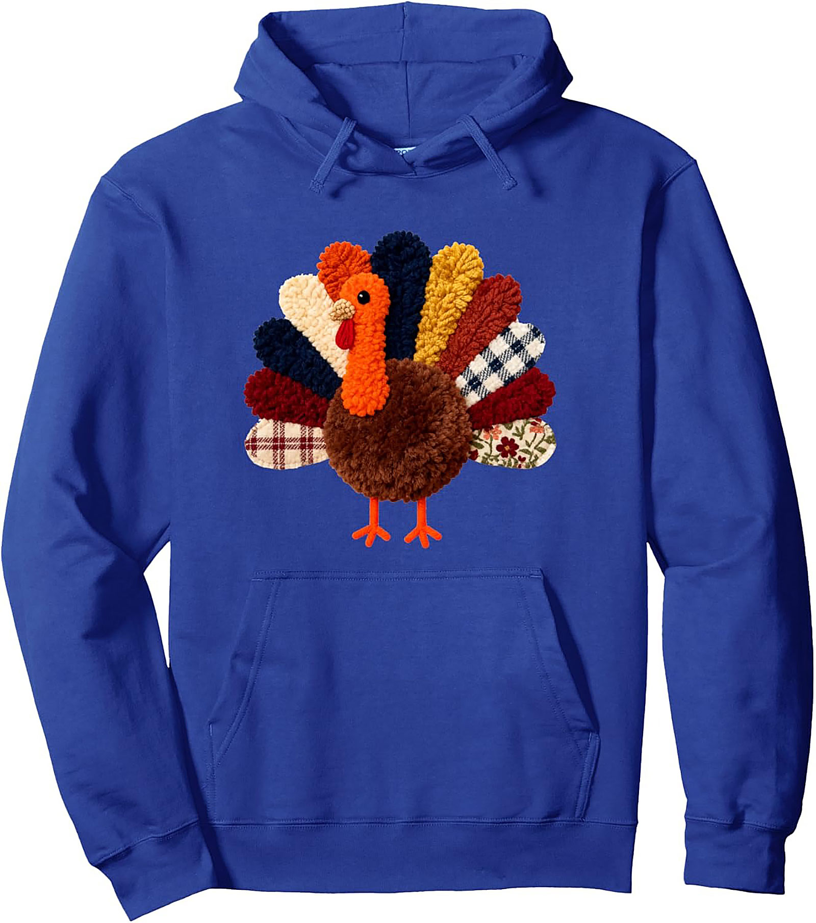 Crafty Thanksgiving Turkey Pullover Hoodie | Cozy Fall Gift
