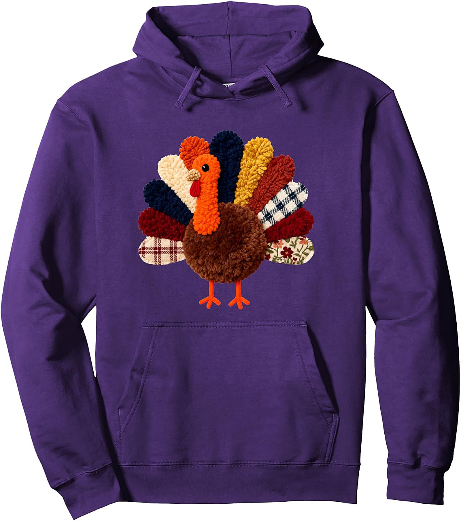Crafty Thanksgiving Turkey Pullover Hoodie | Cozy Fall Gift