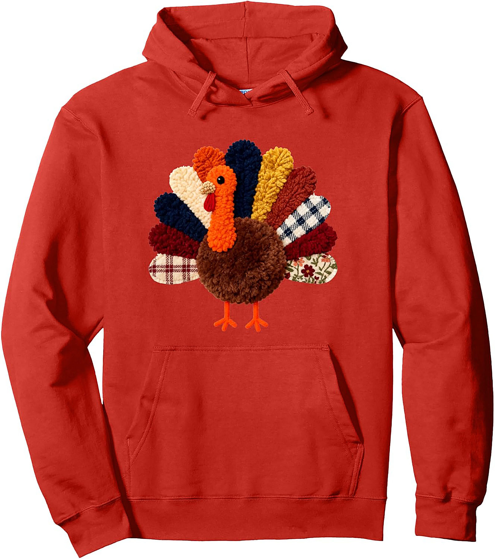 Crafty Thanksgiving Turkey Pullover Hoodie | Cozy Fall Gift
