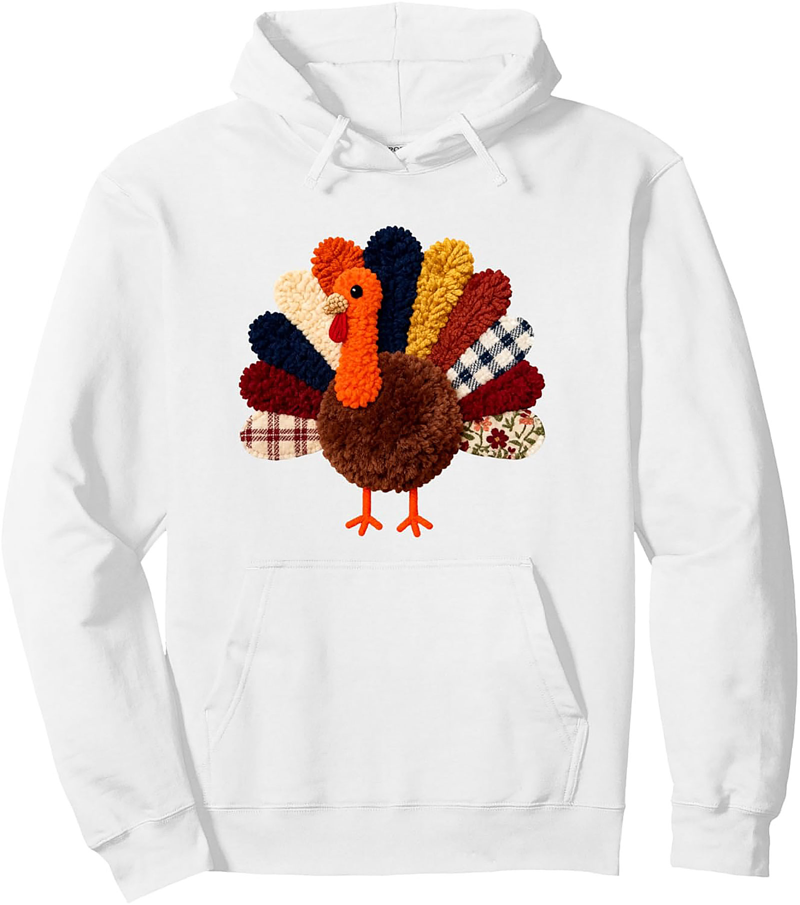 Crafty Thanksgiving Turkey Pullover Hoodie | Cozy Fall Gift