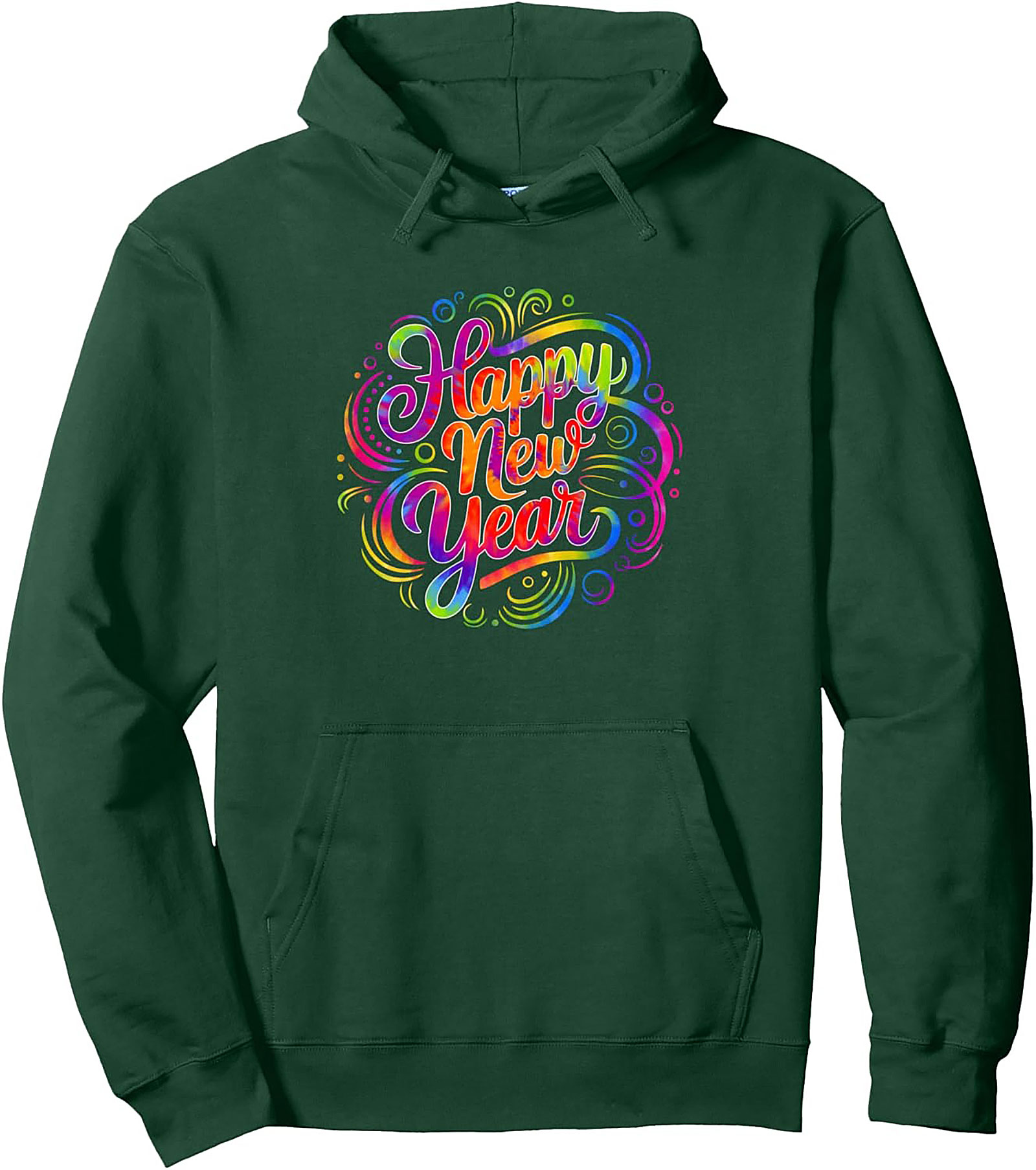 Vibrant Happy New Year Pullover Hoodie