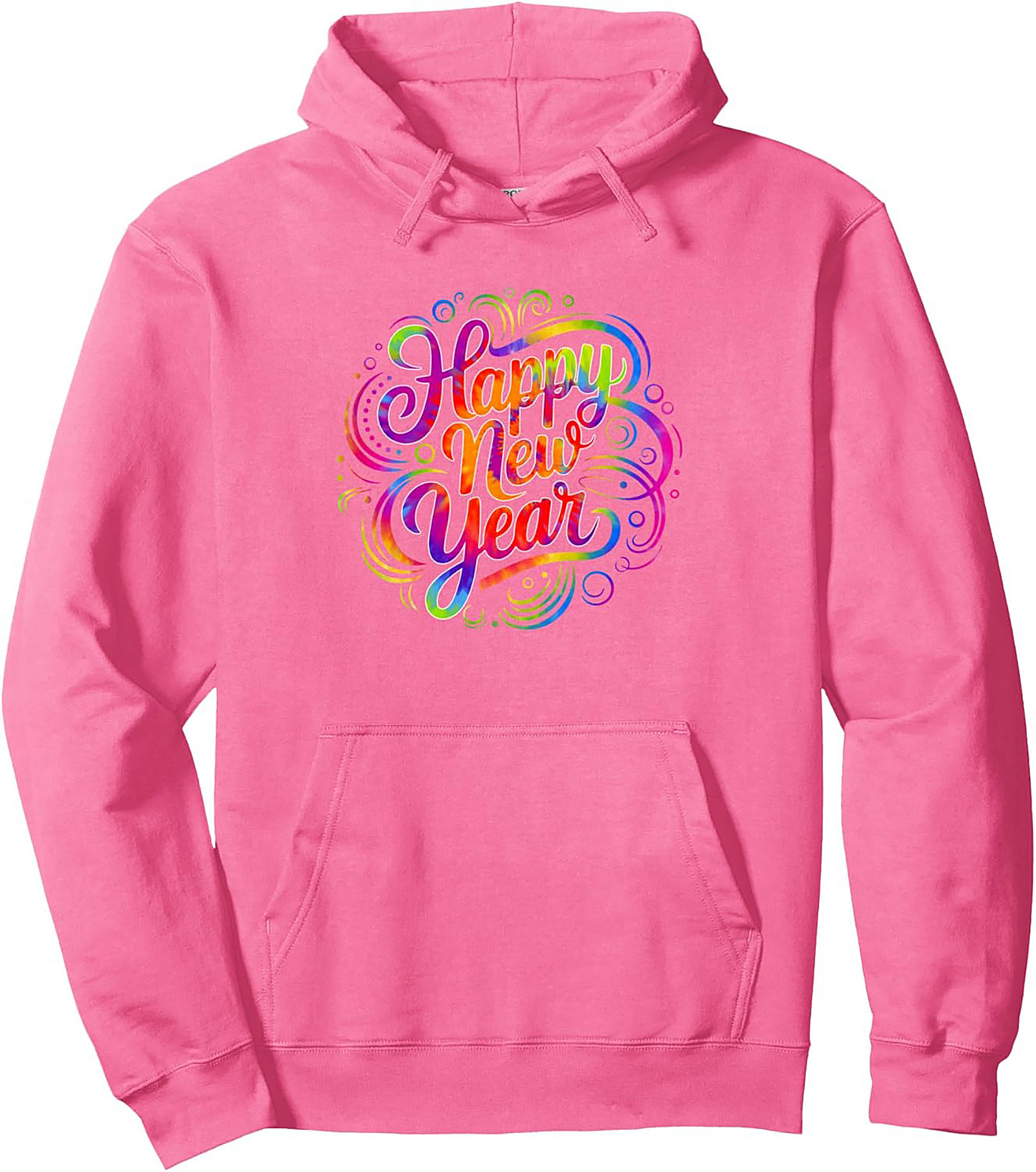 Vibrant Happy New Year Pullover Hoodie