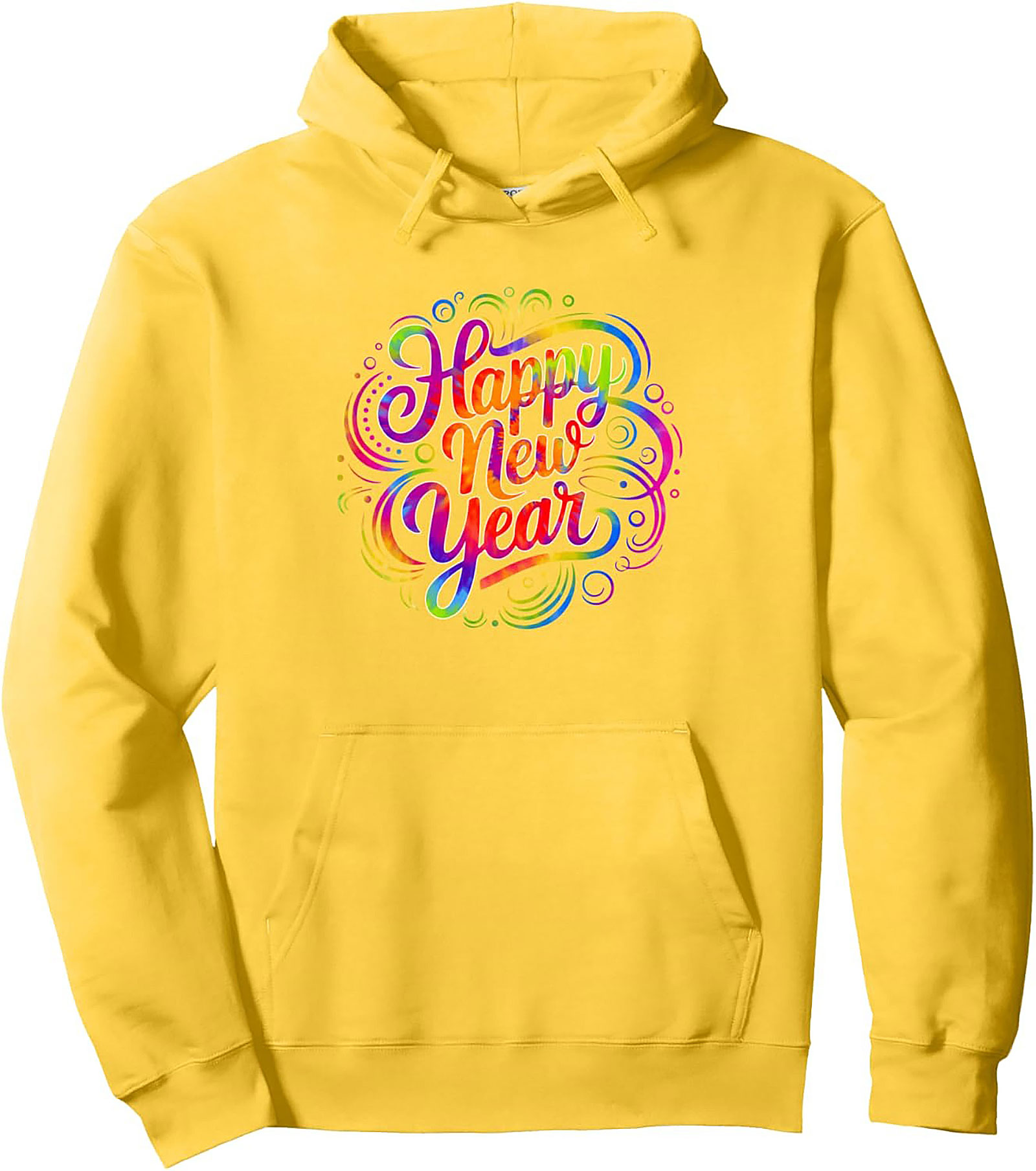 Vibrant Happy New Year Pullover Hoodie