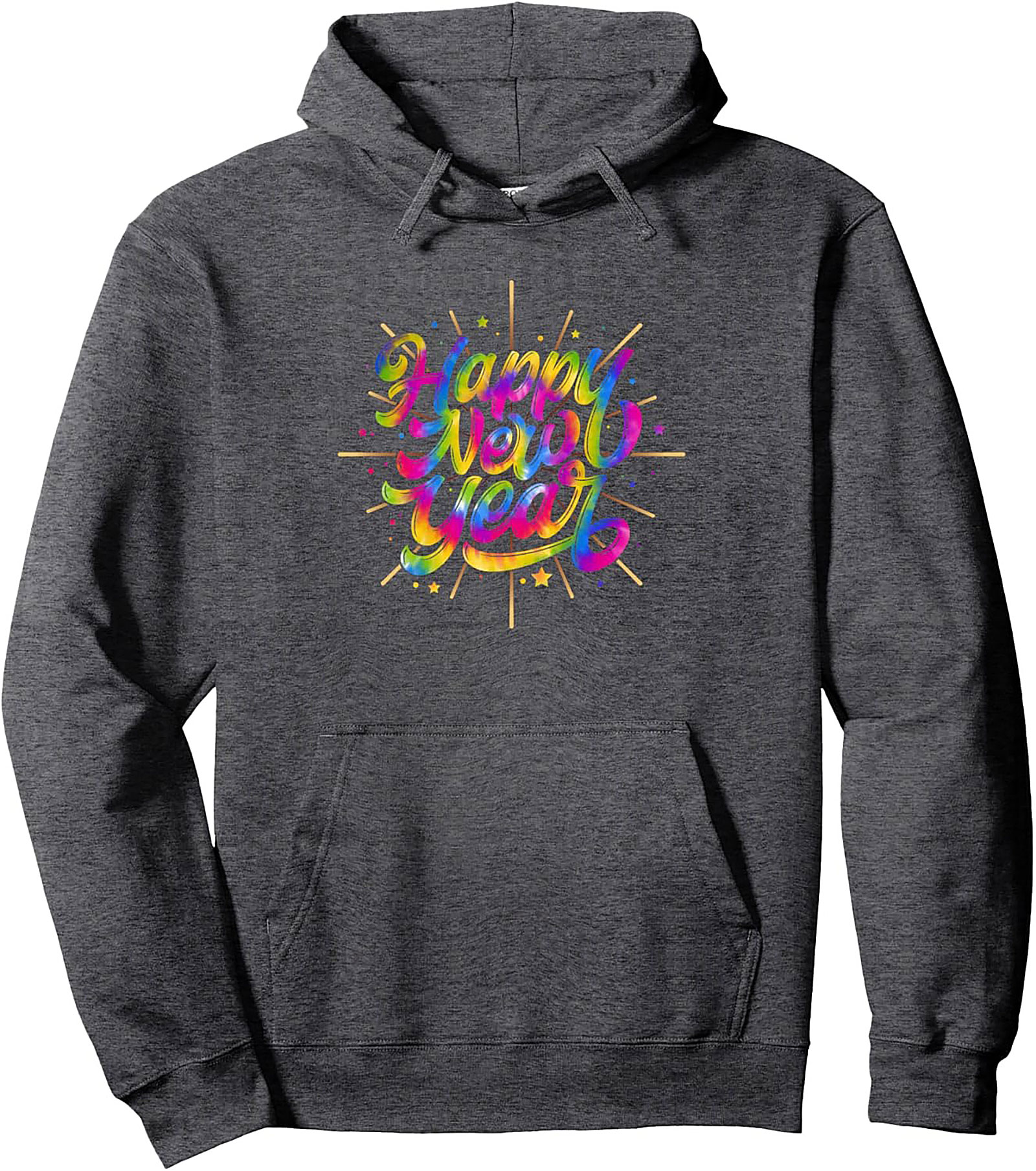  Happy New Year Graphic Hoodie Vibrant Pullover Gift