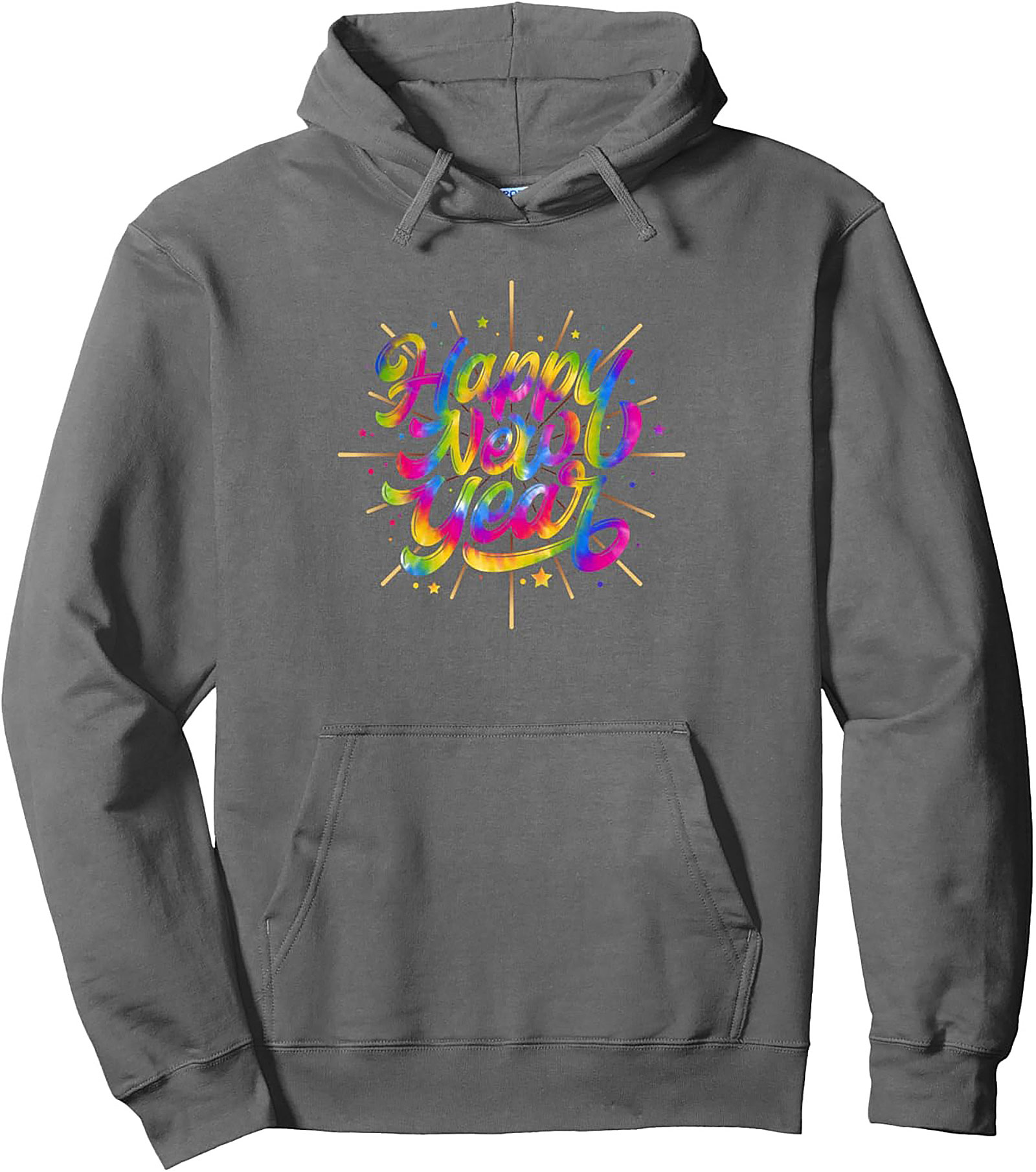  Happy New Year Graphic Hoodie Vibrant Pullover Gift