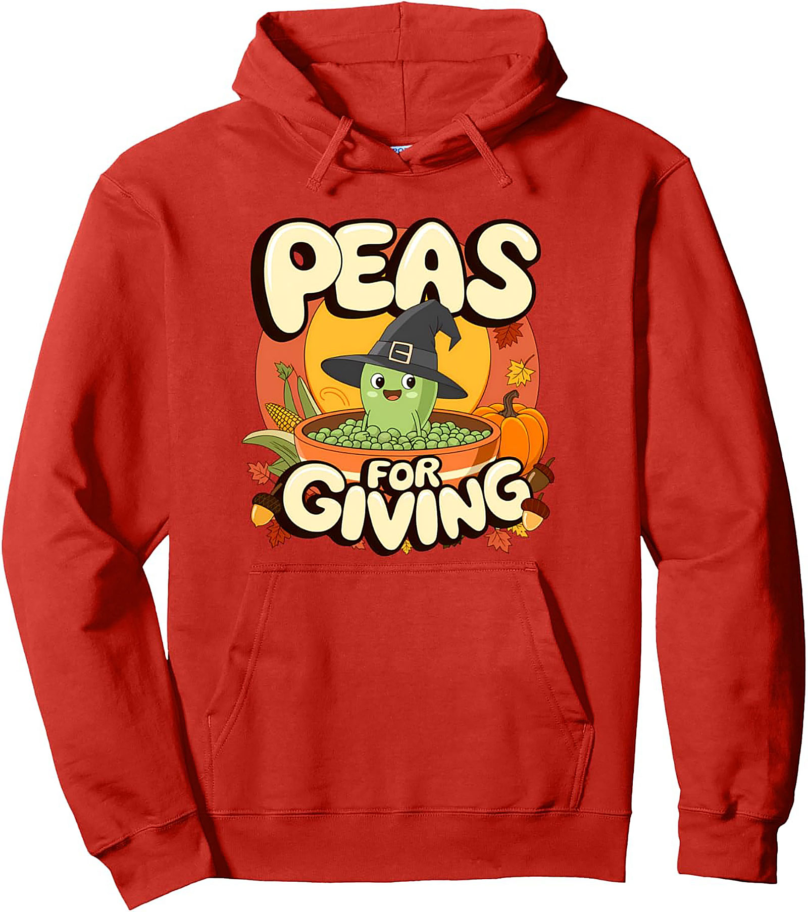 Peas for Giving Funny Thanksgiving Pullover Hoodie