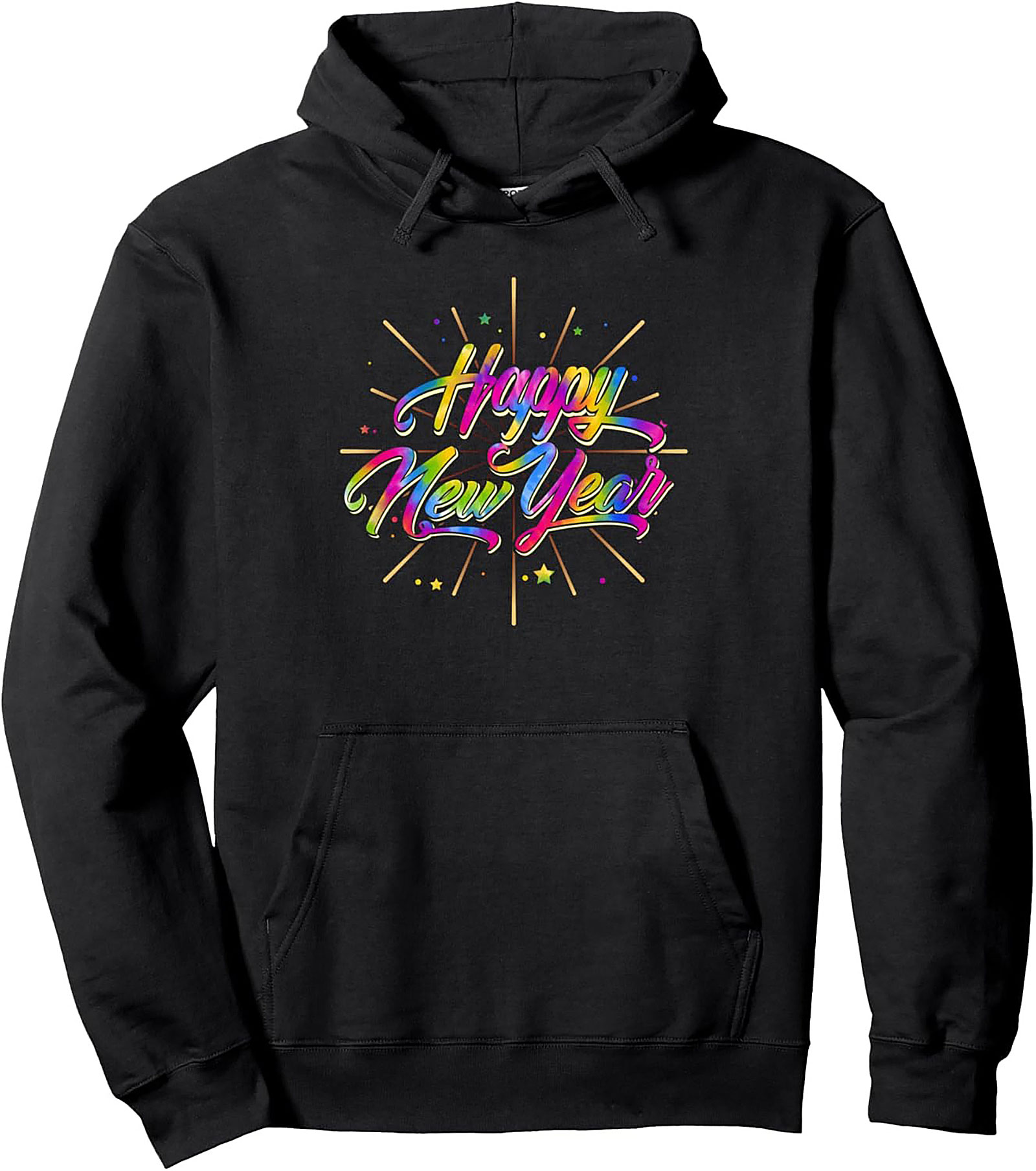 Happy New Year Graphic Hoodie Festive Celebration Pullover
