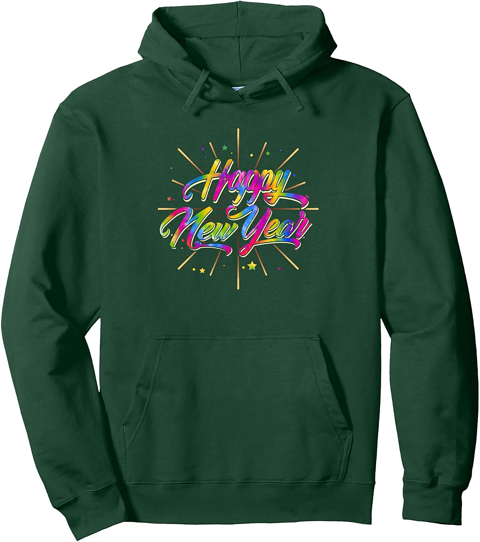 Happy New Year Graphic Hoodie Festive Celebration Pullover